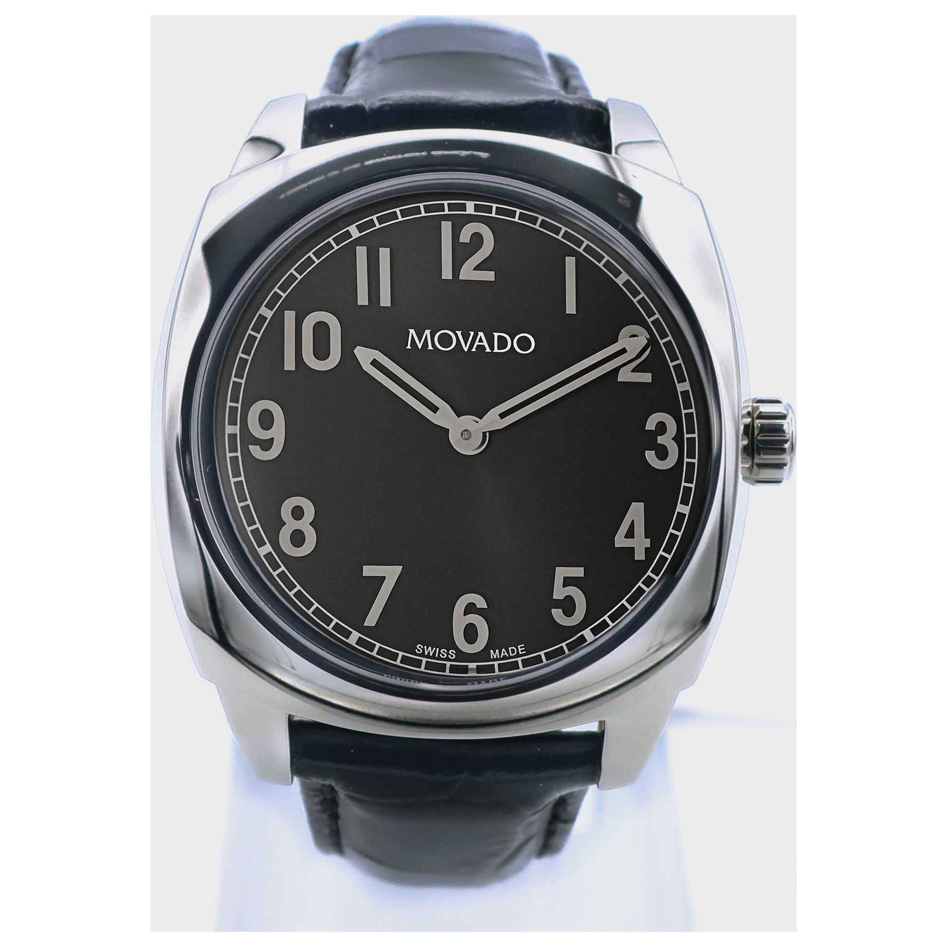 Front view of Movado Circa Men's Swiss Quartz (Battery-Powered) Watch 0606586-SD