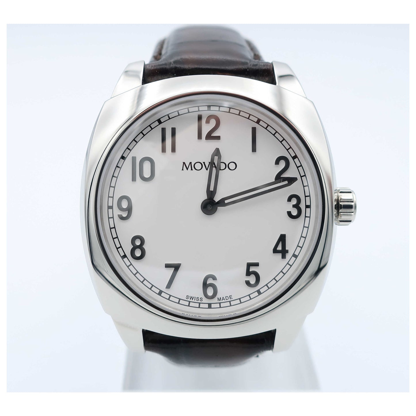 Front view of Movado Circa Men's Swiss Quartz (Battery-Powered) Watch 0606587-SD