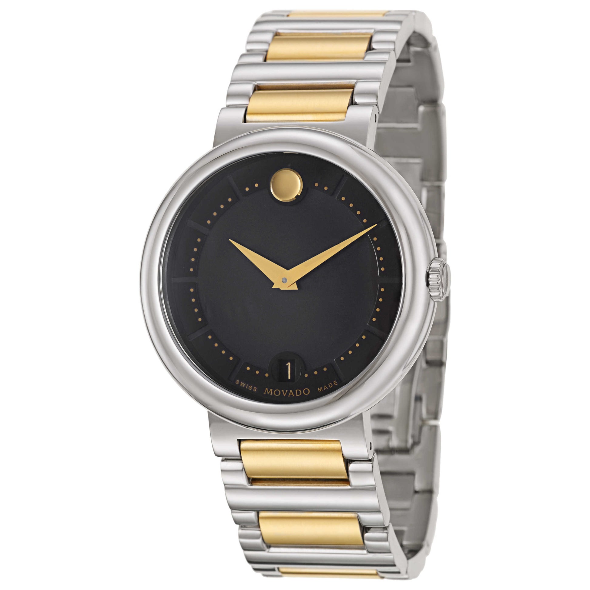 Front view of Movado Concerto Men's Swiss Quartz (Battery-Powered) Watch 0606588