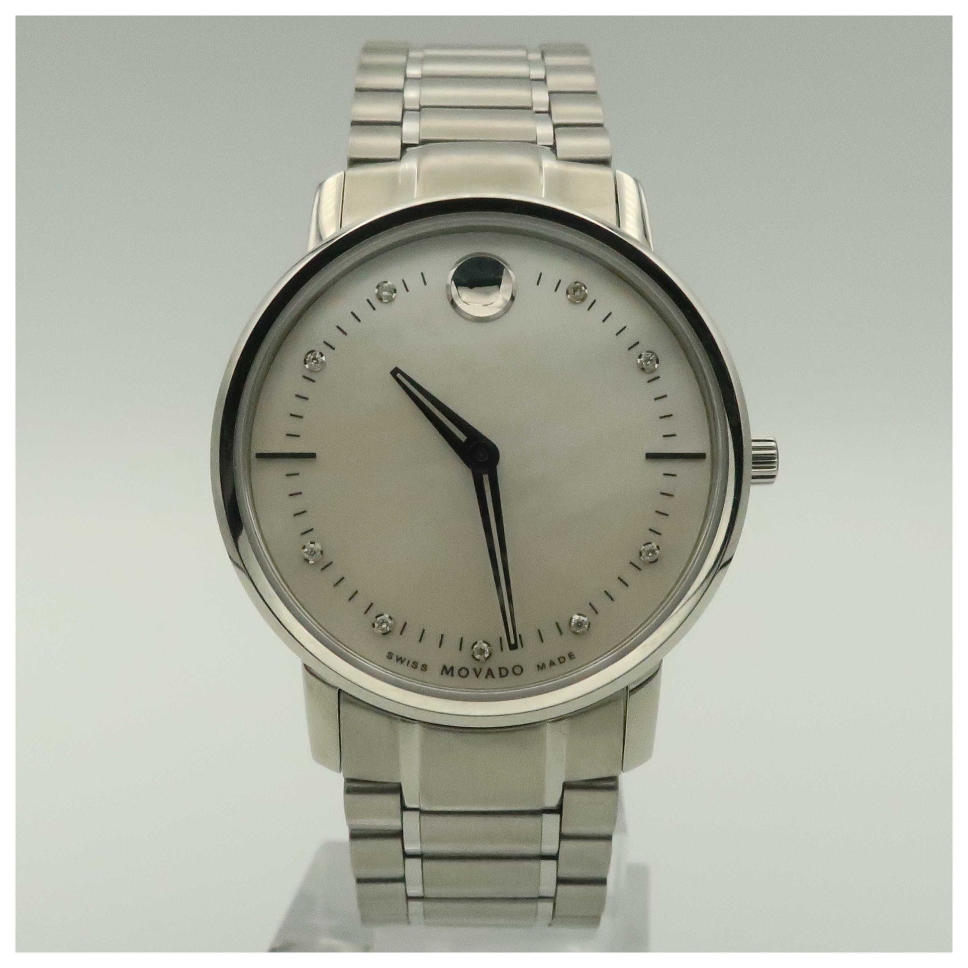 Front view of Movado Movado TC Women's Swiss Quartz (Battery-Powered) Watch 0606691-PO2