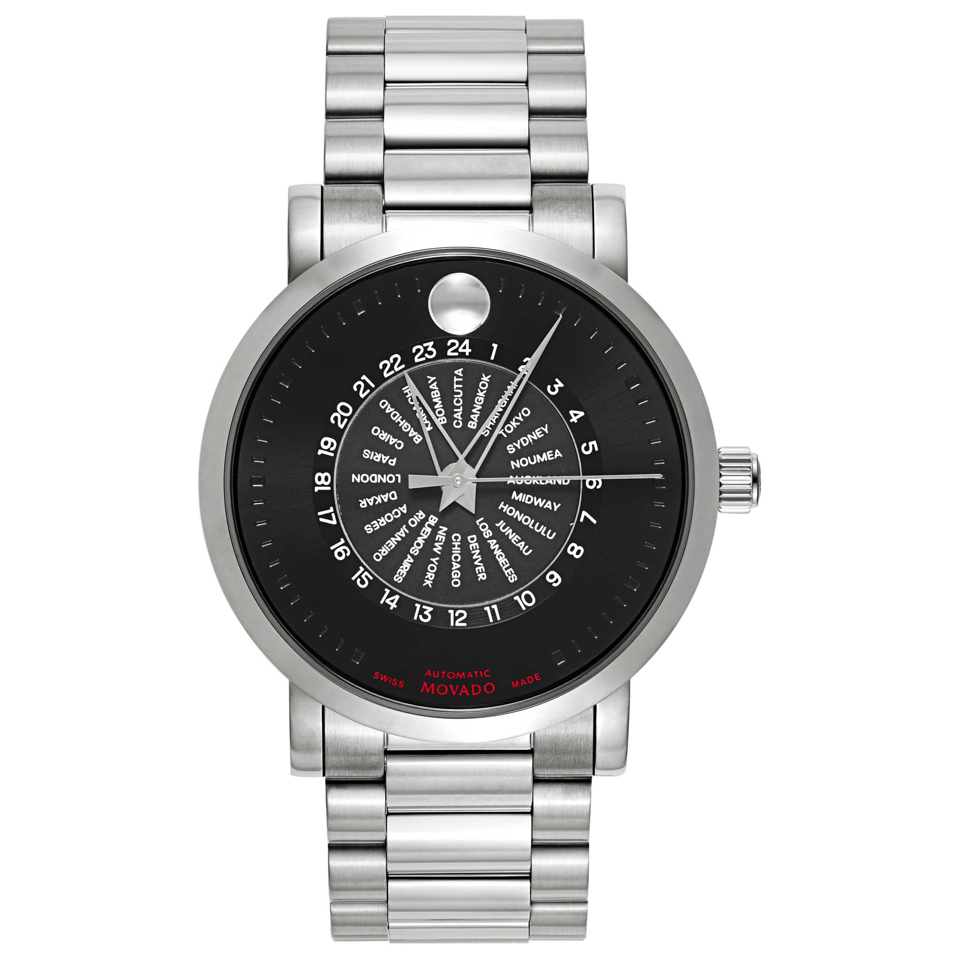 Front view of Movado Red Label Men's Automatic Watch 0606698