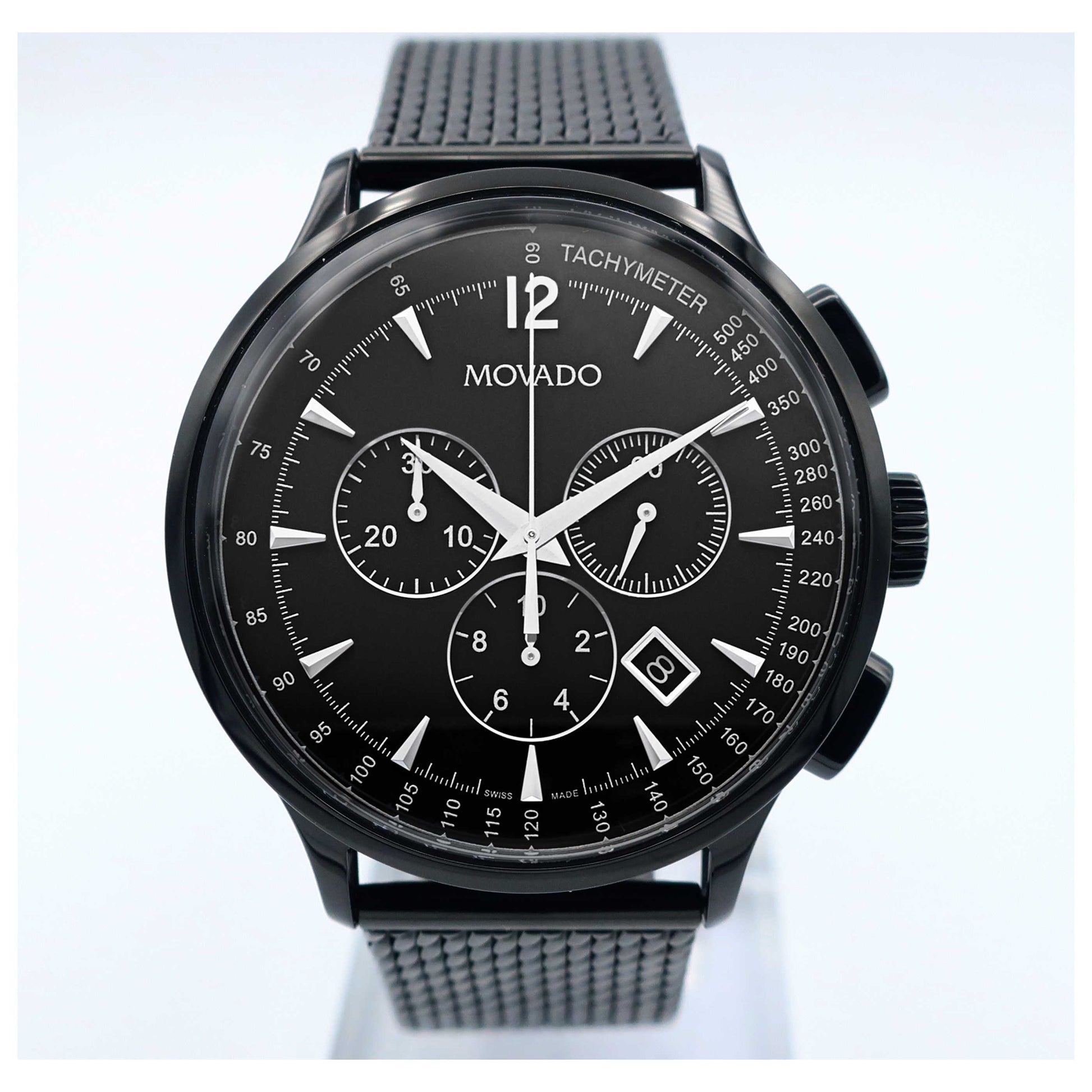 Front view of Movado Circa Men's Swiss Quartz (Battery-Powered) Watch 0606804-SD