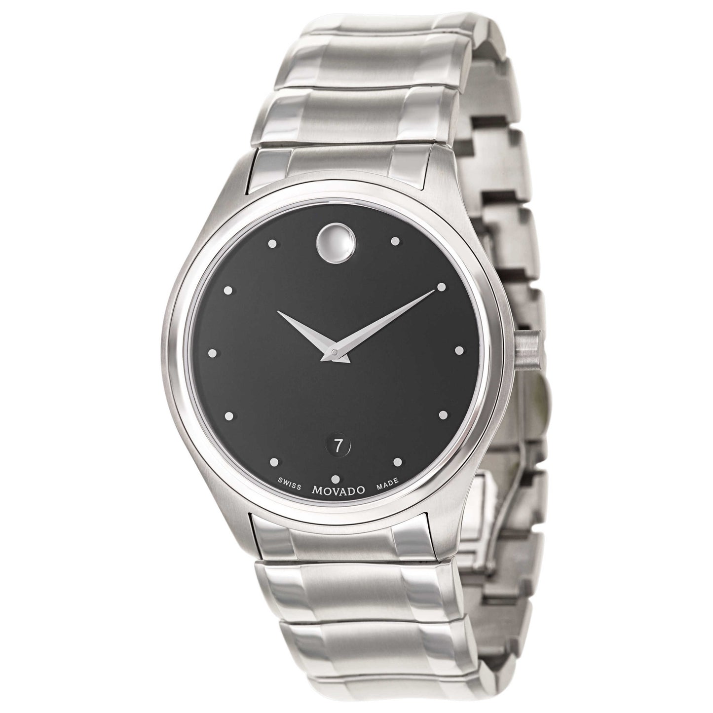 Front view of Movado Celo Men's Swiss Quartz (Battery-Powered) Watch 0606839