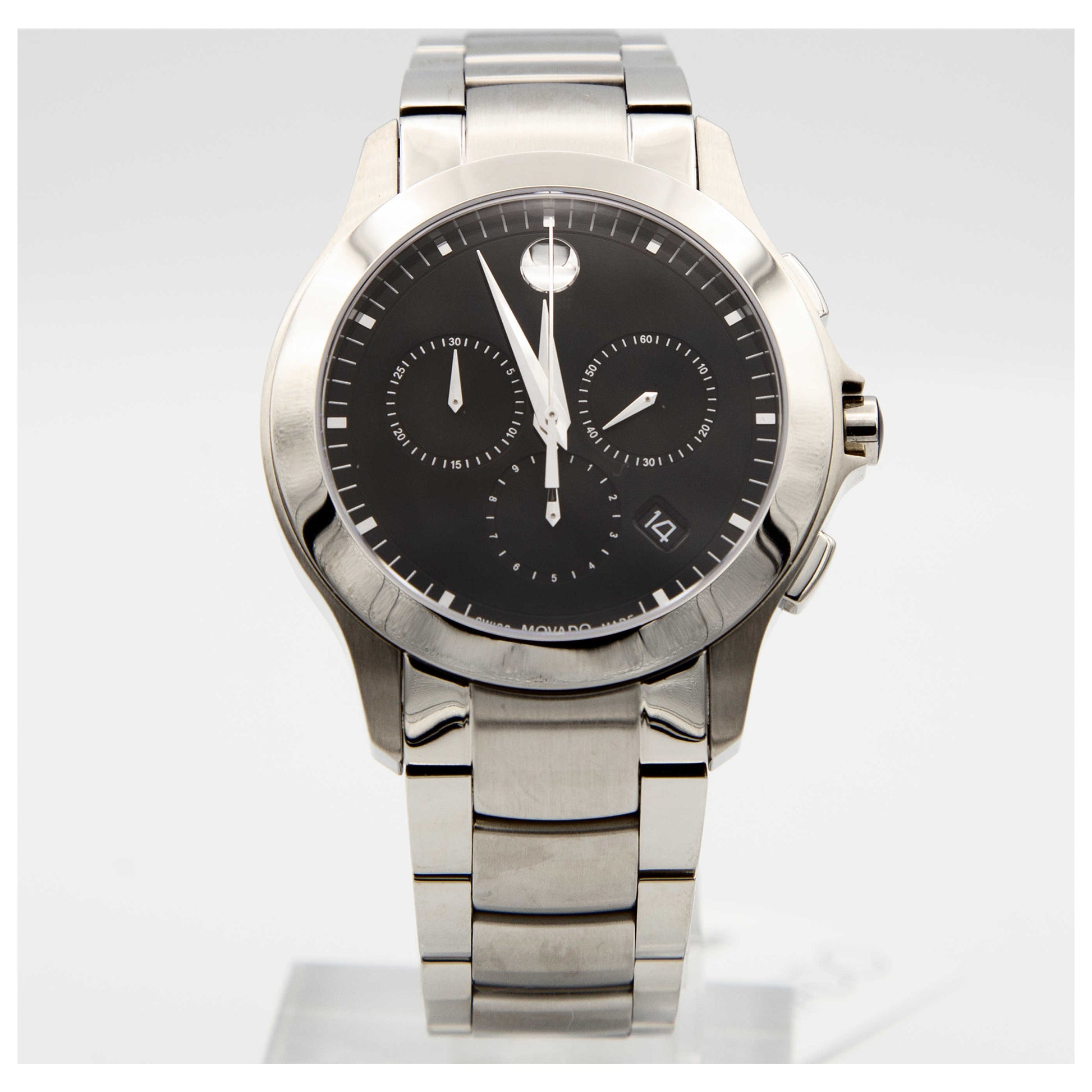 Front view of Movado Masino Men's Swiss Quartz (Battery-Powered) Watch 0606885-SD