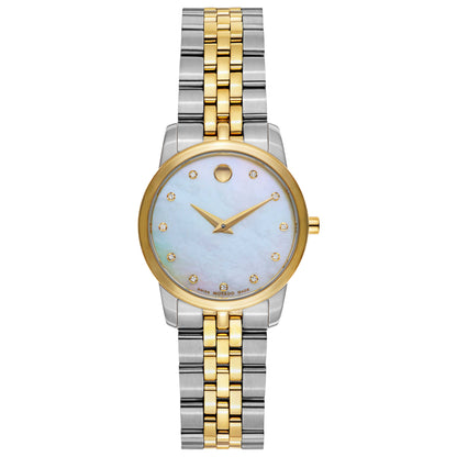 Front view of Movado Museum Women's Swiss Quartz (Battery-Powered) Watch 0606900