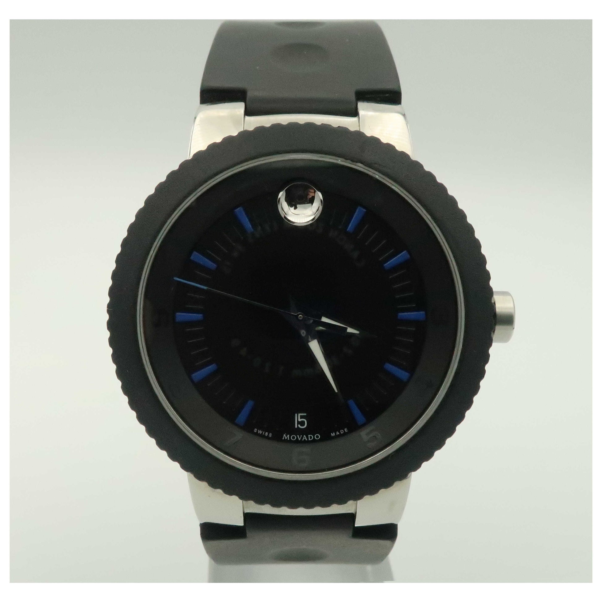 Front view of Movado Sport Edge Men's Swiss Quartz (Battery-Powered) Watch 0606927-PO