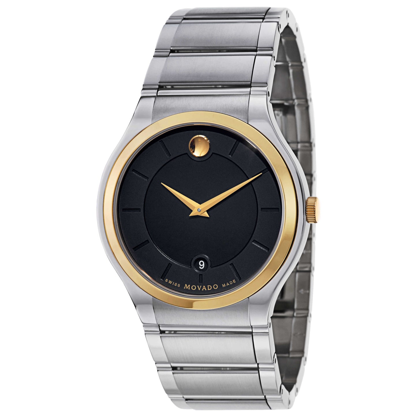 Front view of Movado Quadro Men's Swiss Quartz (Battery-Powered) Watch 0606954