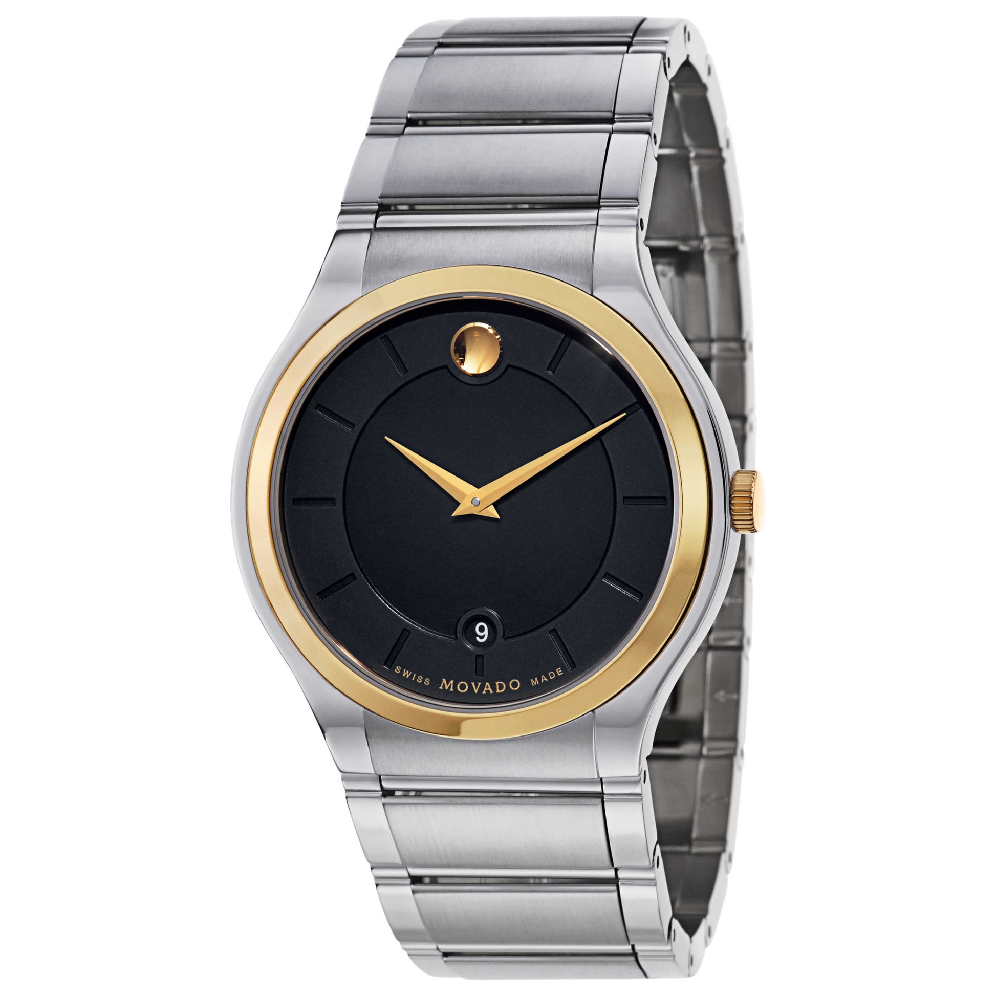 Front view of Movado Quadro Men's Swiss Quartz (Battery-Powered) Watch 0606954