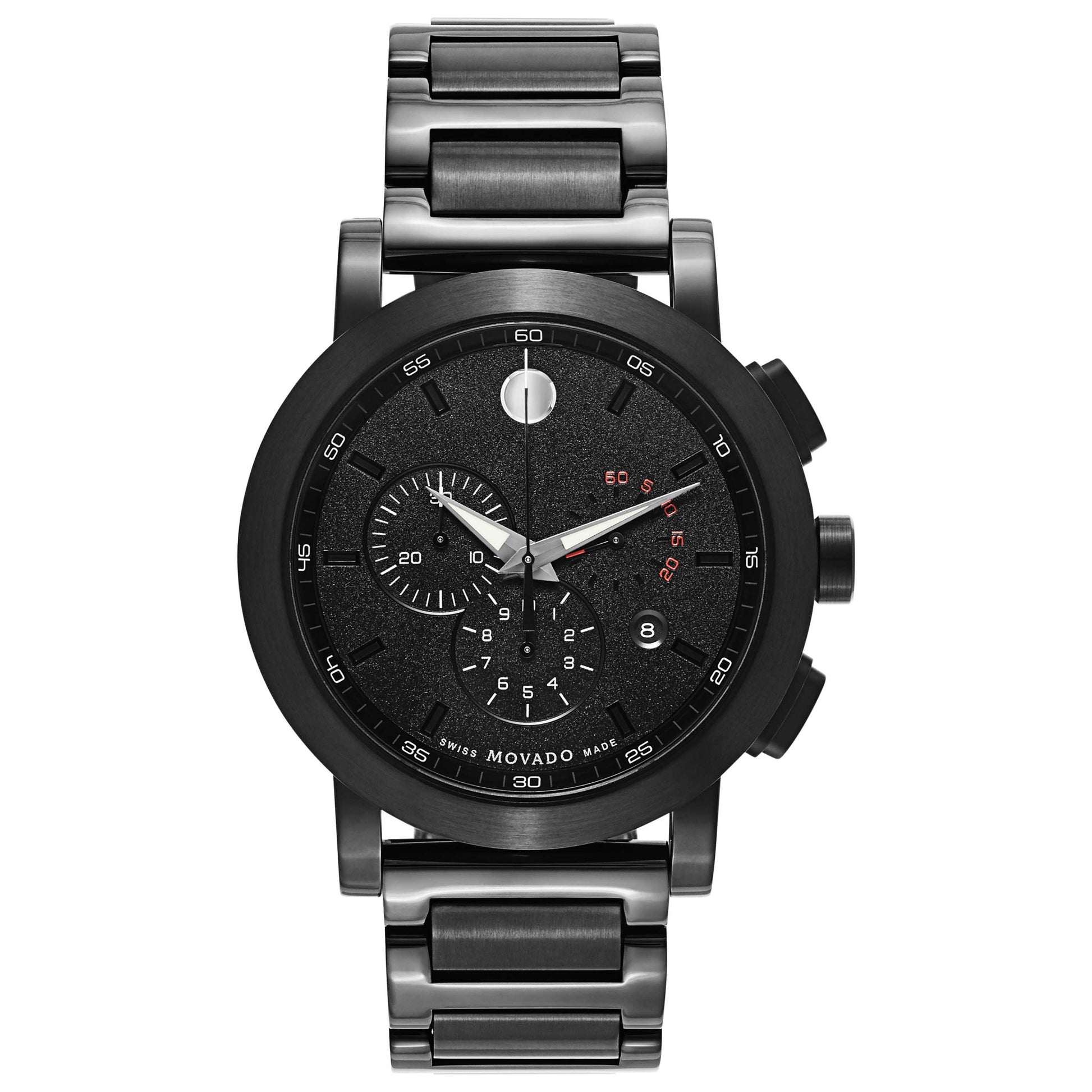 Front view of Movado Museum Sport Men's Swiss Quartz (Battery-Powered) Watch 0607001