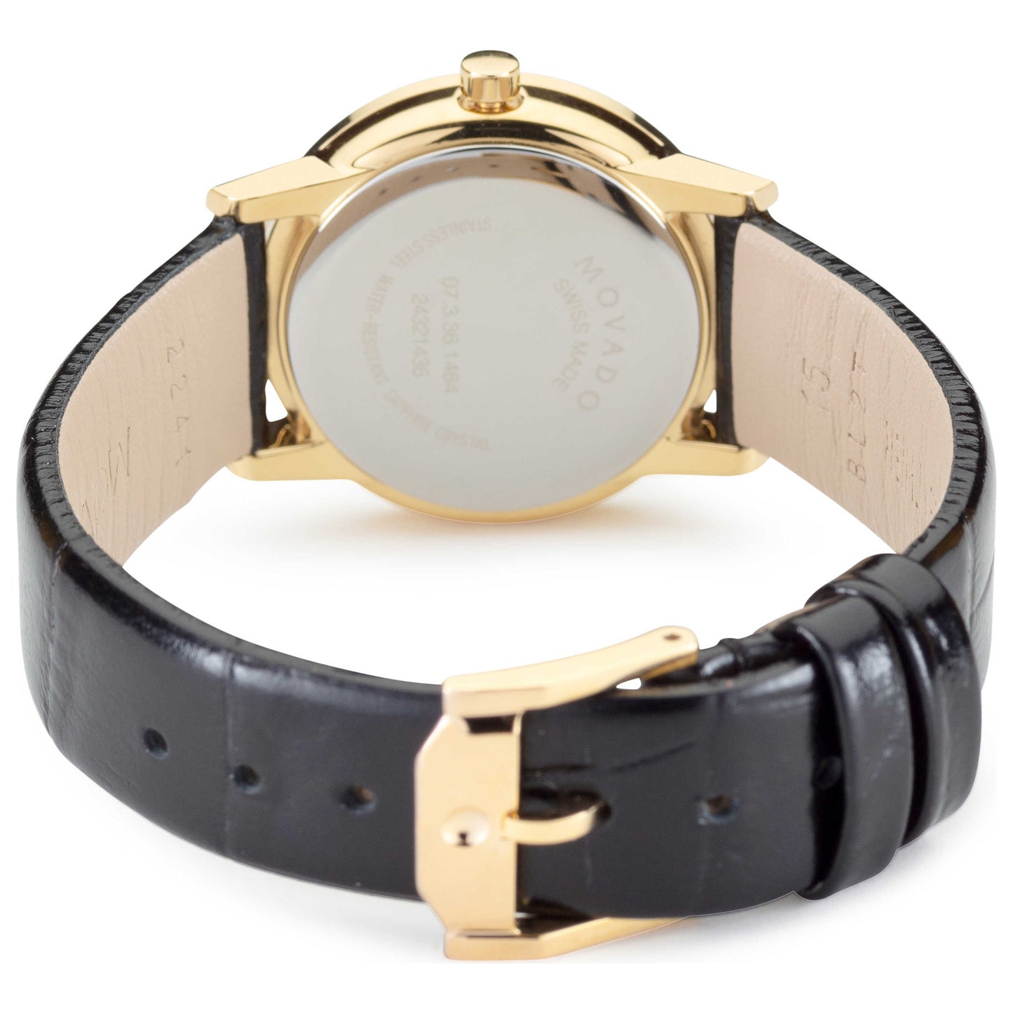 Back view of Movado Museum Women's Quartz Watch 0607222