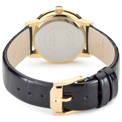 Back view of Movado Museum Women's Quartz Watch 0607222