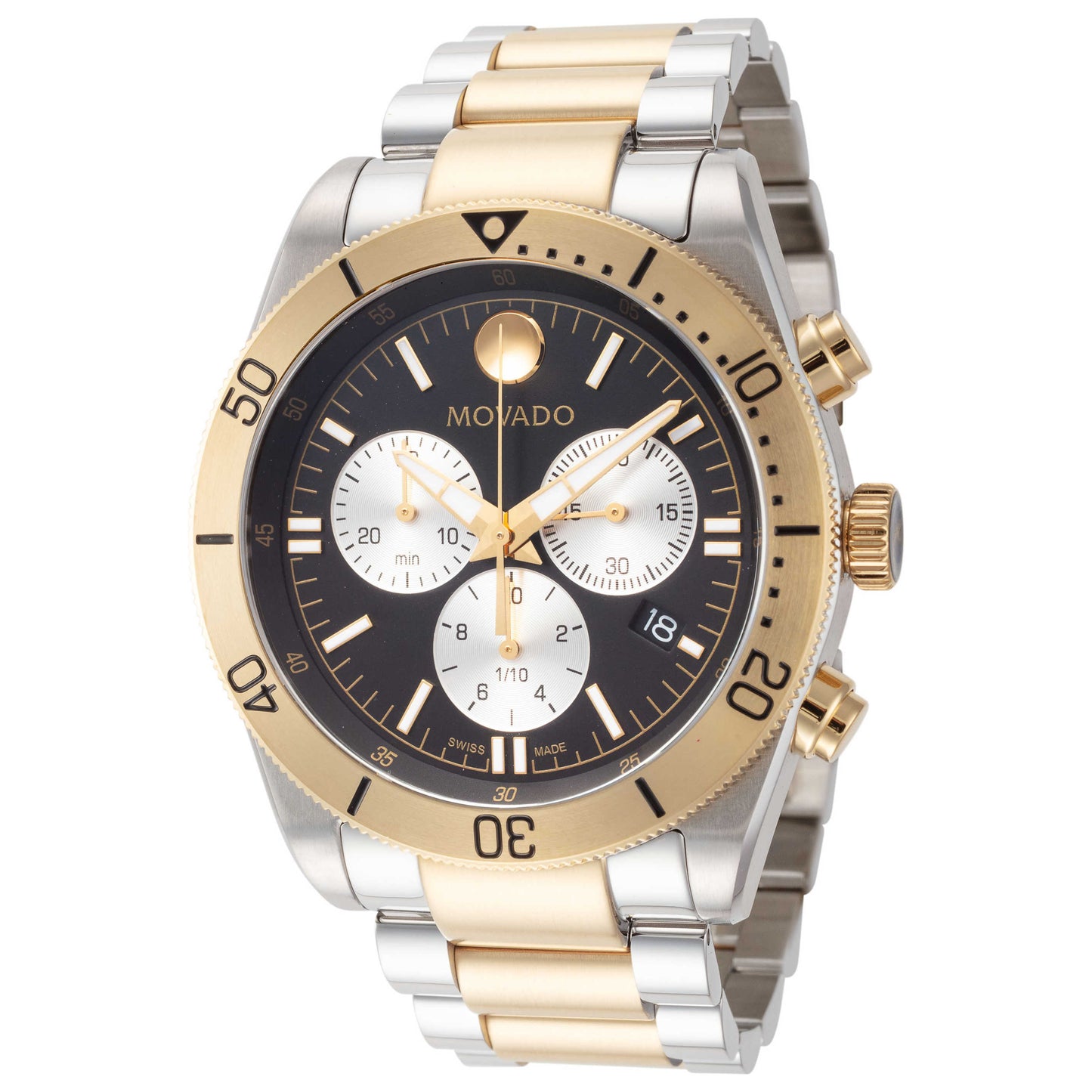 Front view of Movado Sport Men's Quartz Watch 0607441
