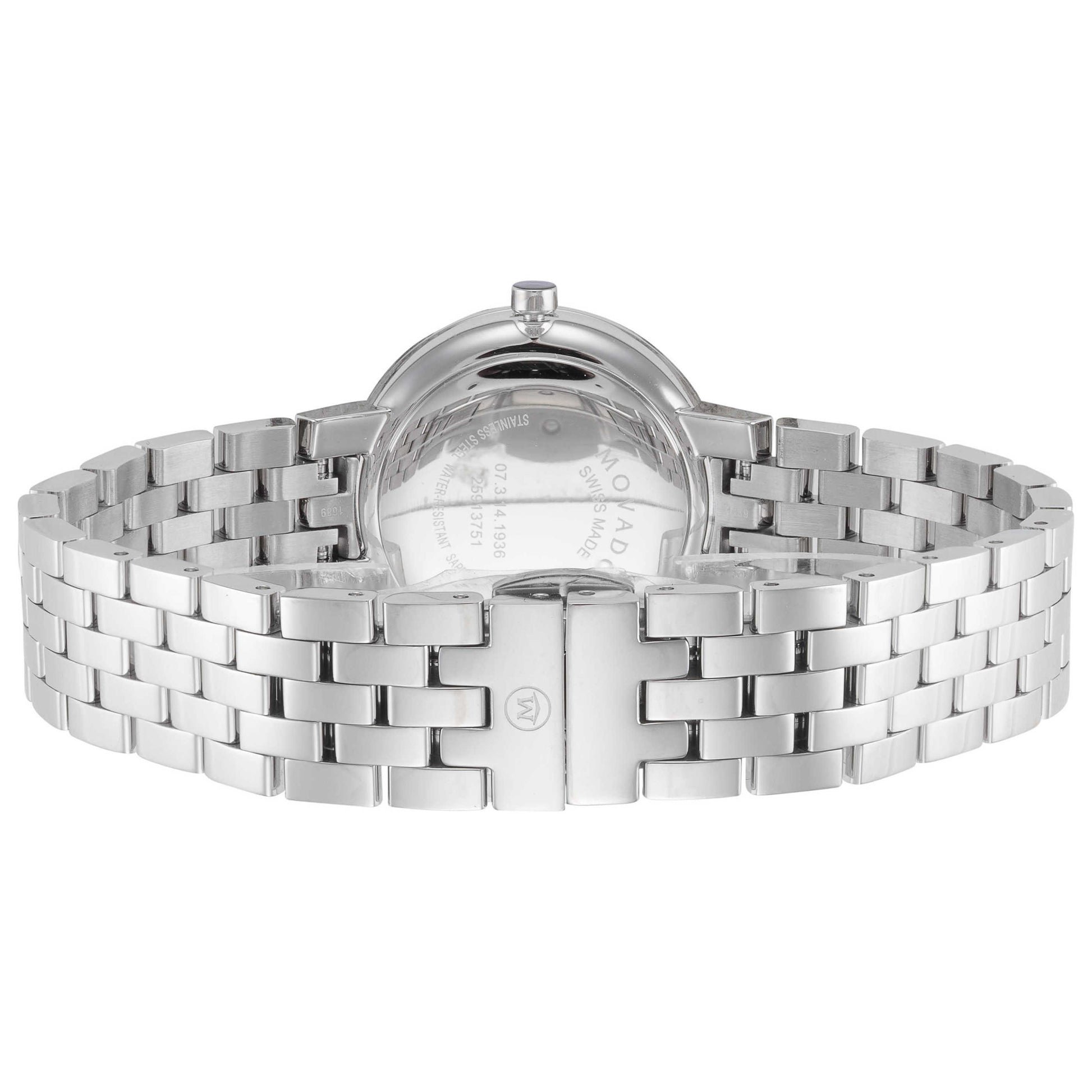 Back view of Movado Museum Women's Quartz Watch 0607813
