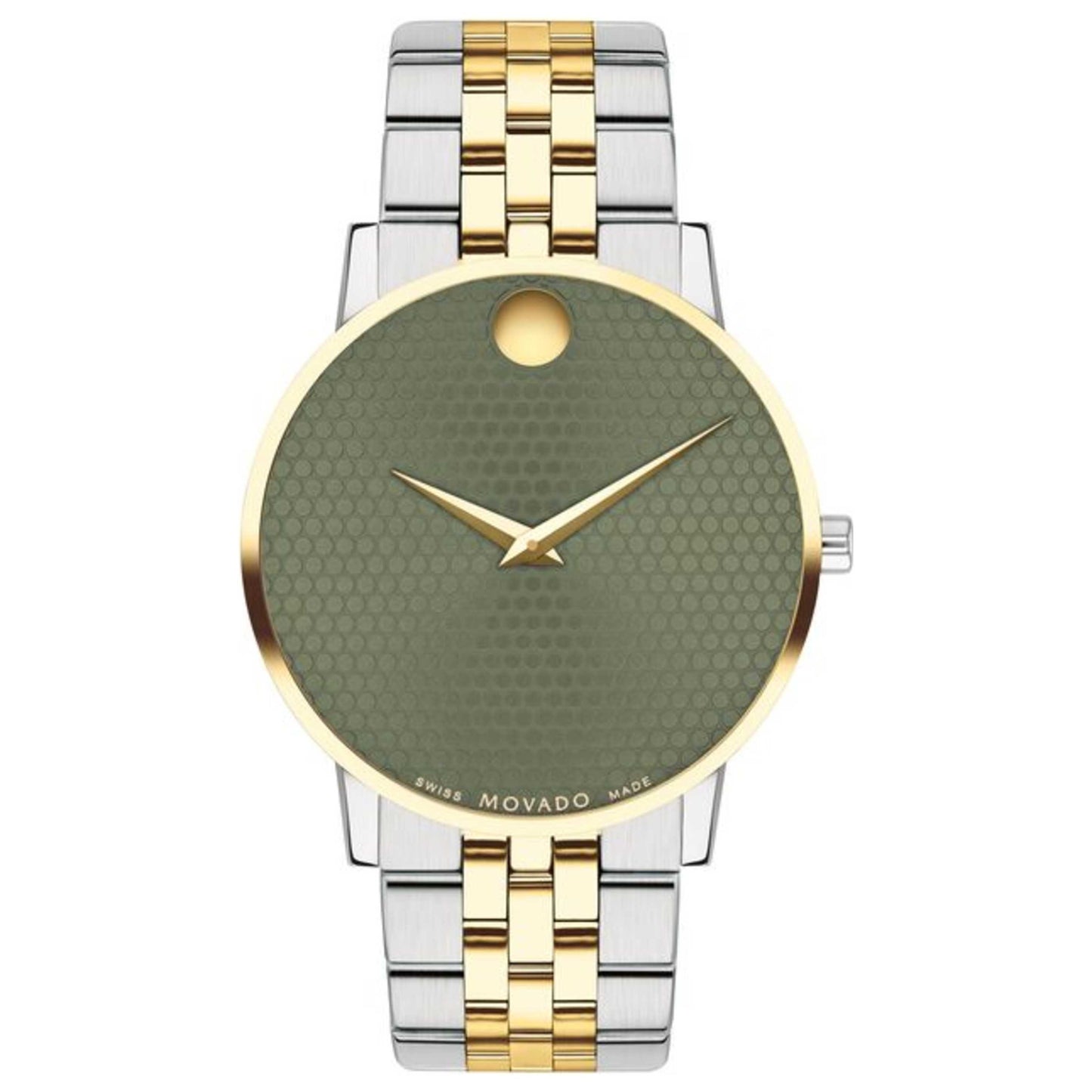 Front view of Movado Museum Men's Quartz Watch 0607849