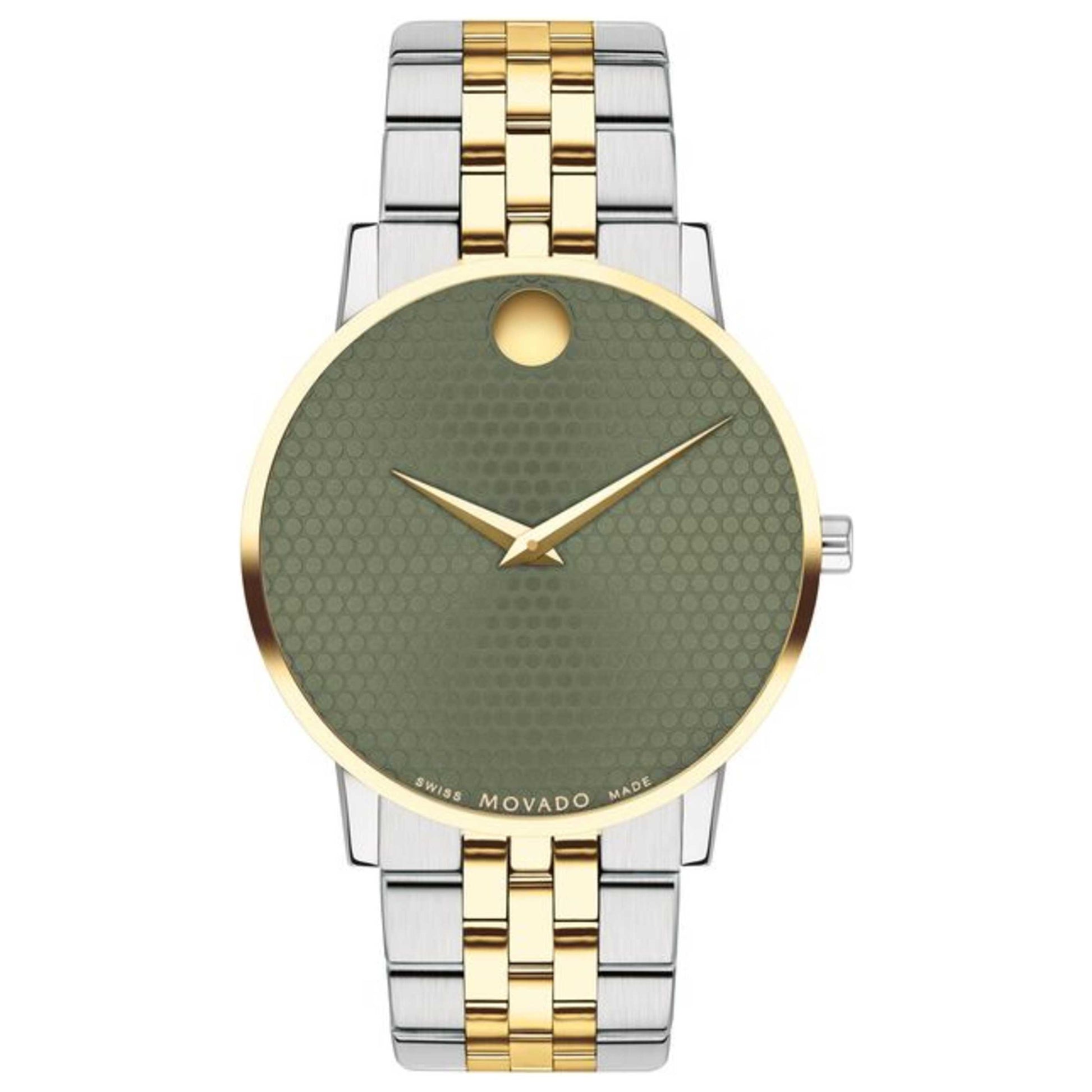Front view of Movado Museum Men's Quartz Watch 0607849
