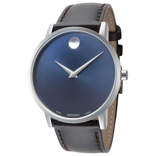 Front view of Movado Museum Men's Quartz Watch 0607851