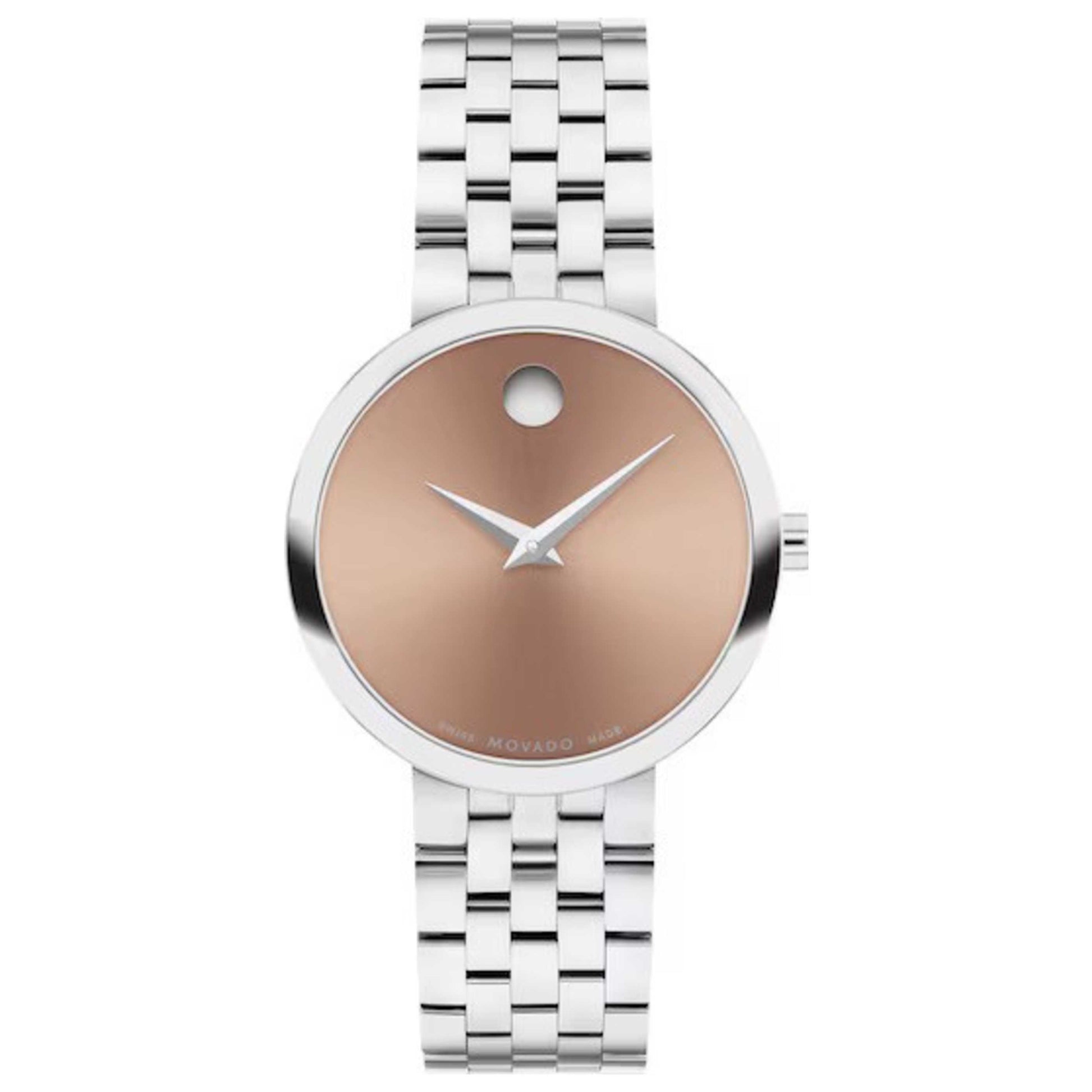 Front view of Movado Museum Women's Quartz Watch 0607941