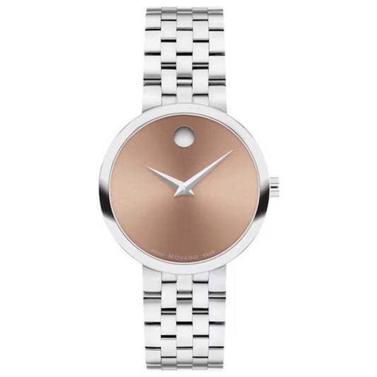 Front view of Movado Museum Women's Quartz Watch 0607941