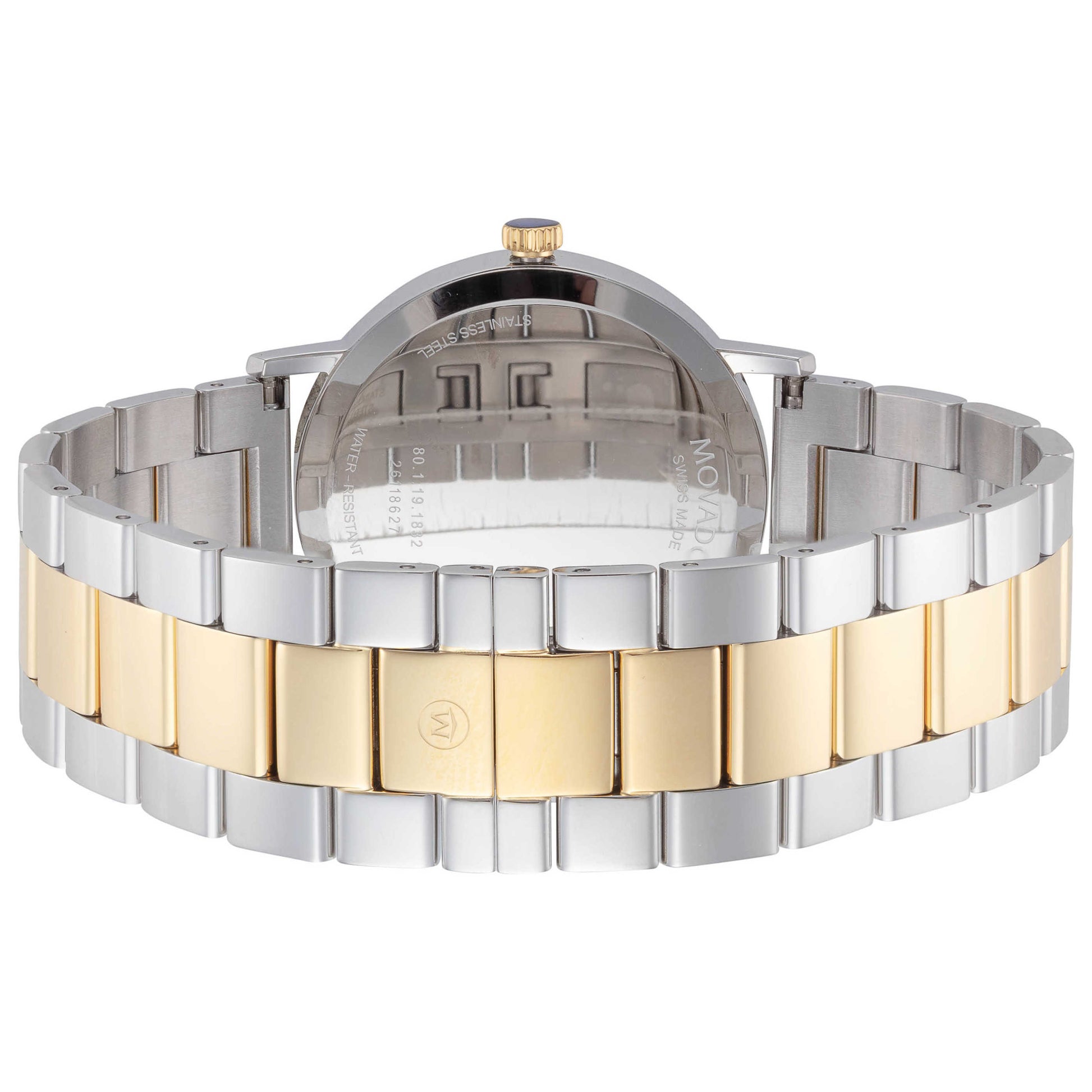 Back view of Movado Corporate Men's Quartz Watch 0607986