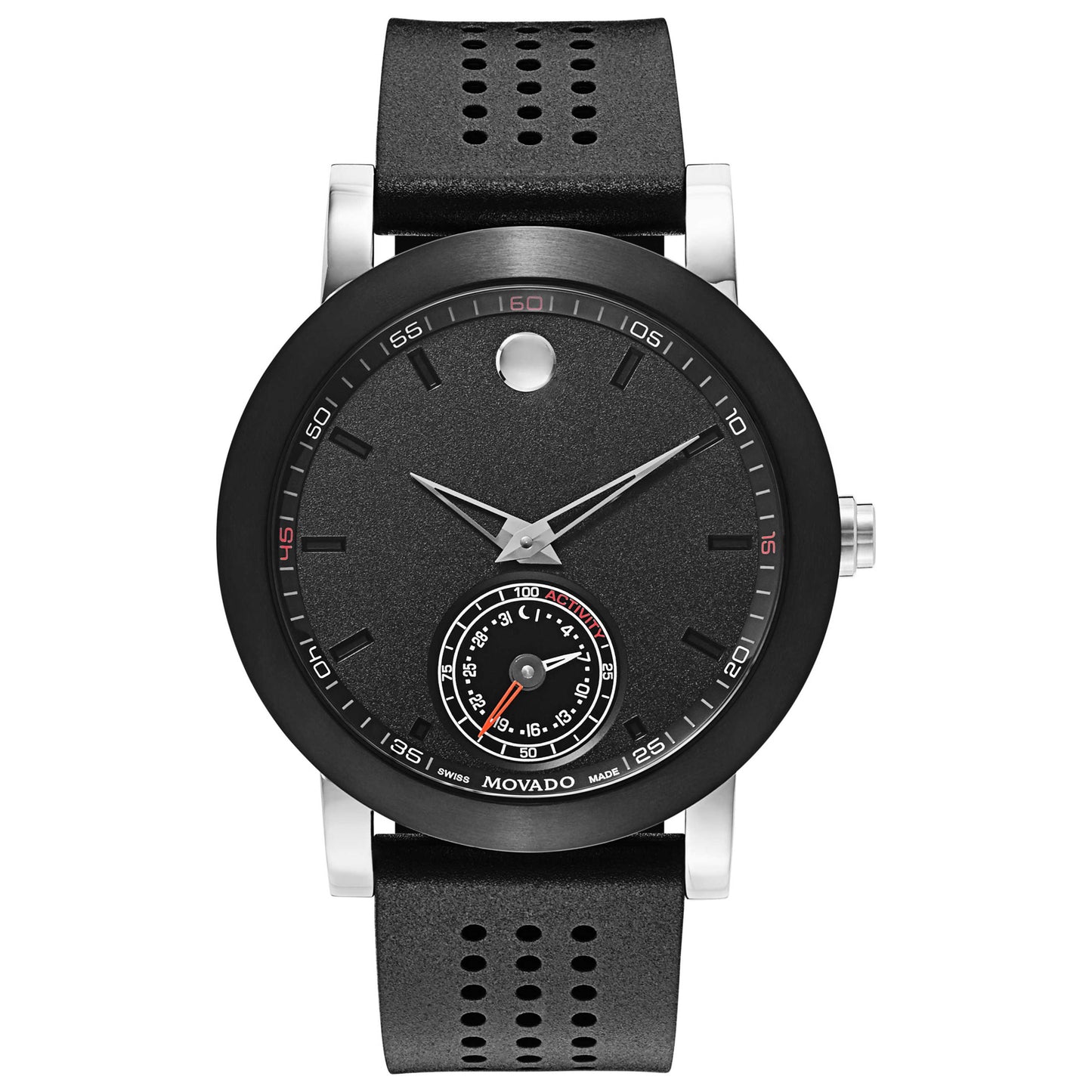 Front view of Movado Museum Sport Men's Swiss Quartz (Battery-Powered) Watch 0660003