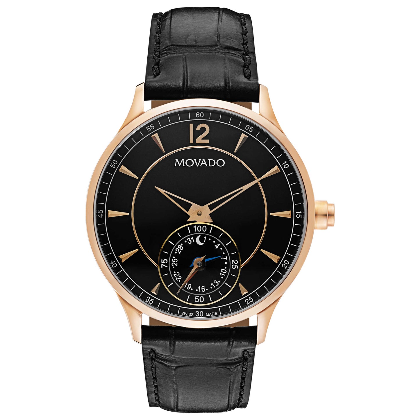 Front view of Movado Circa Men's Swiss Quartz (Battery-Powered) Watch 0660009