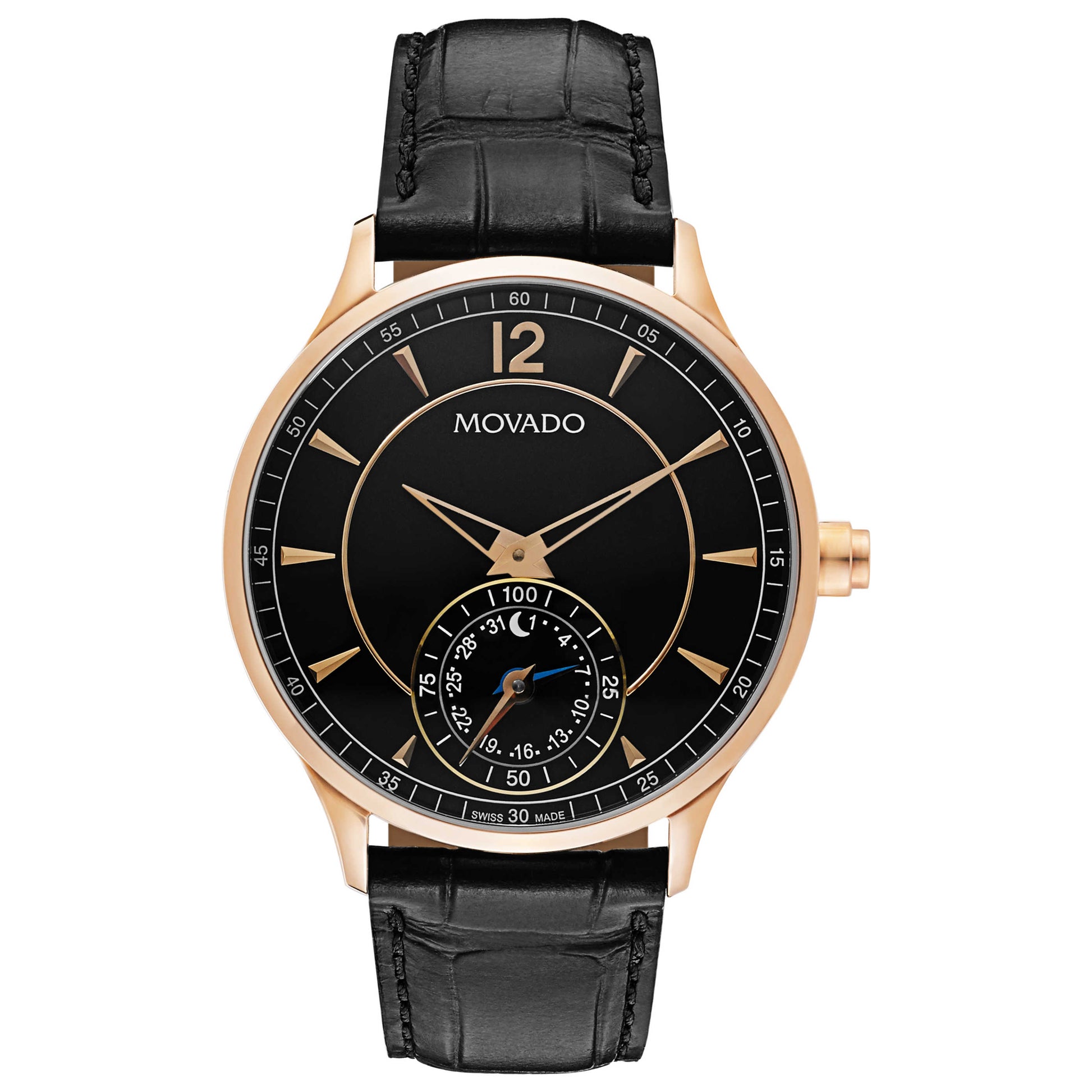 Front view of Movado Circa Men's Swiss Quartz (Battery-Powered) Watch 0660009