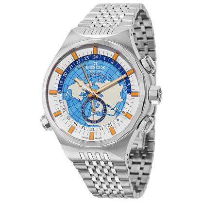 Front view of Edox Geoscope Men's Automatic Watch 07002-3-C1
