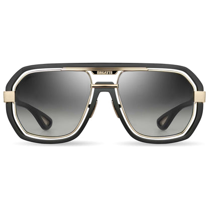Front view of Bugatti Men's Sunglasses 08-MBK-WG