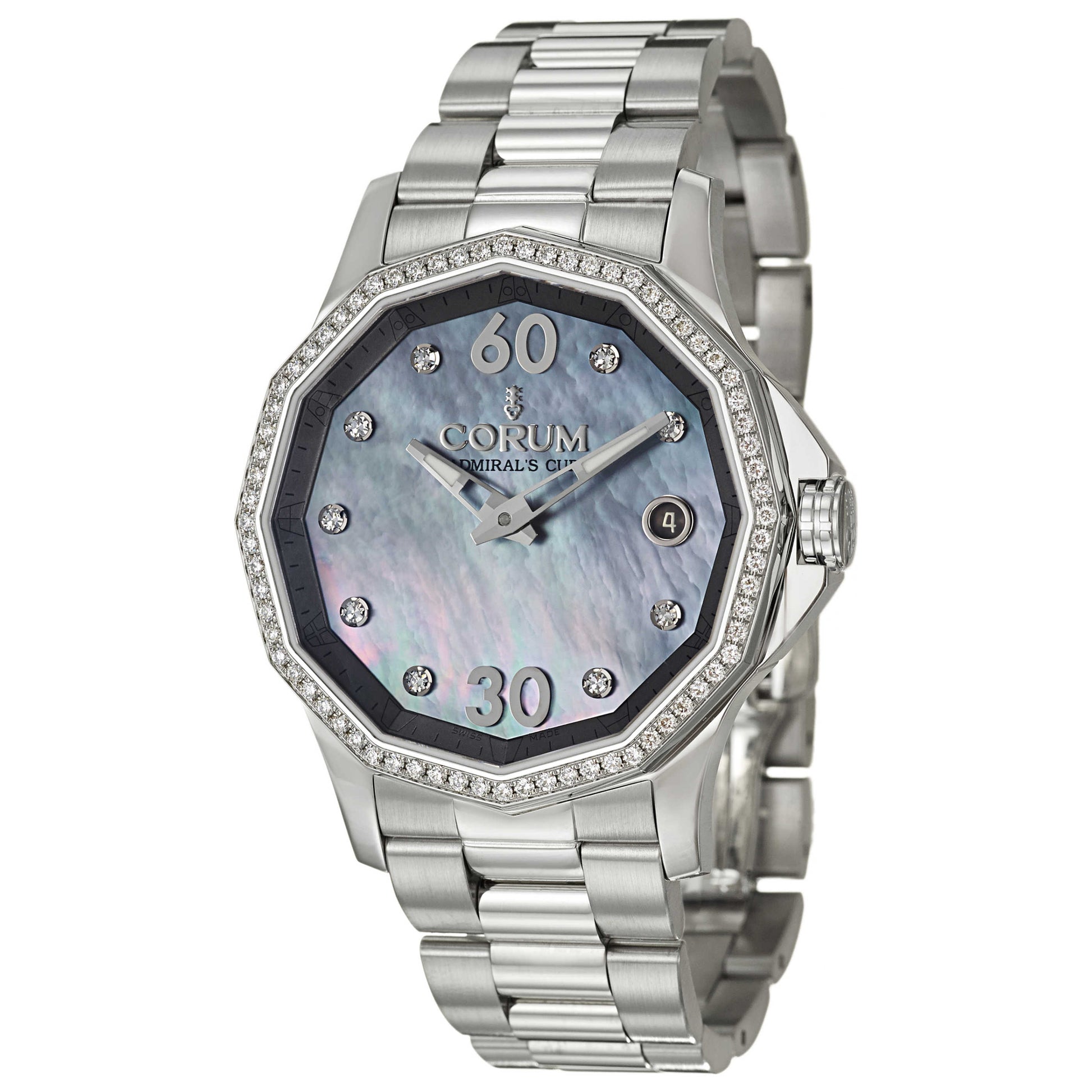 Front view of Corum Admiral's Cup Women's Automatic Watch 082-101-47-V200-PK11
