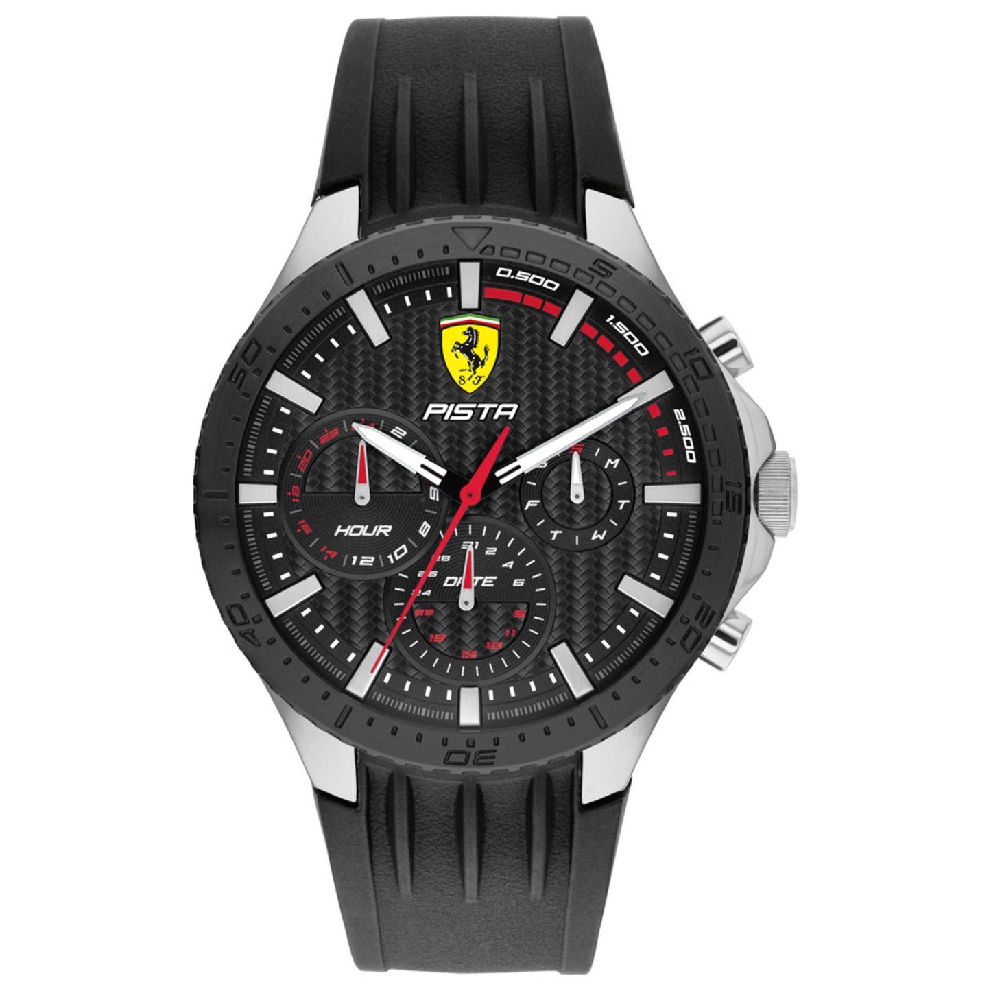 Front view of Scuderia Ferrari Pista Dual Track Men's Quartz Watch 0830853