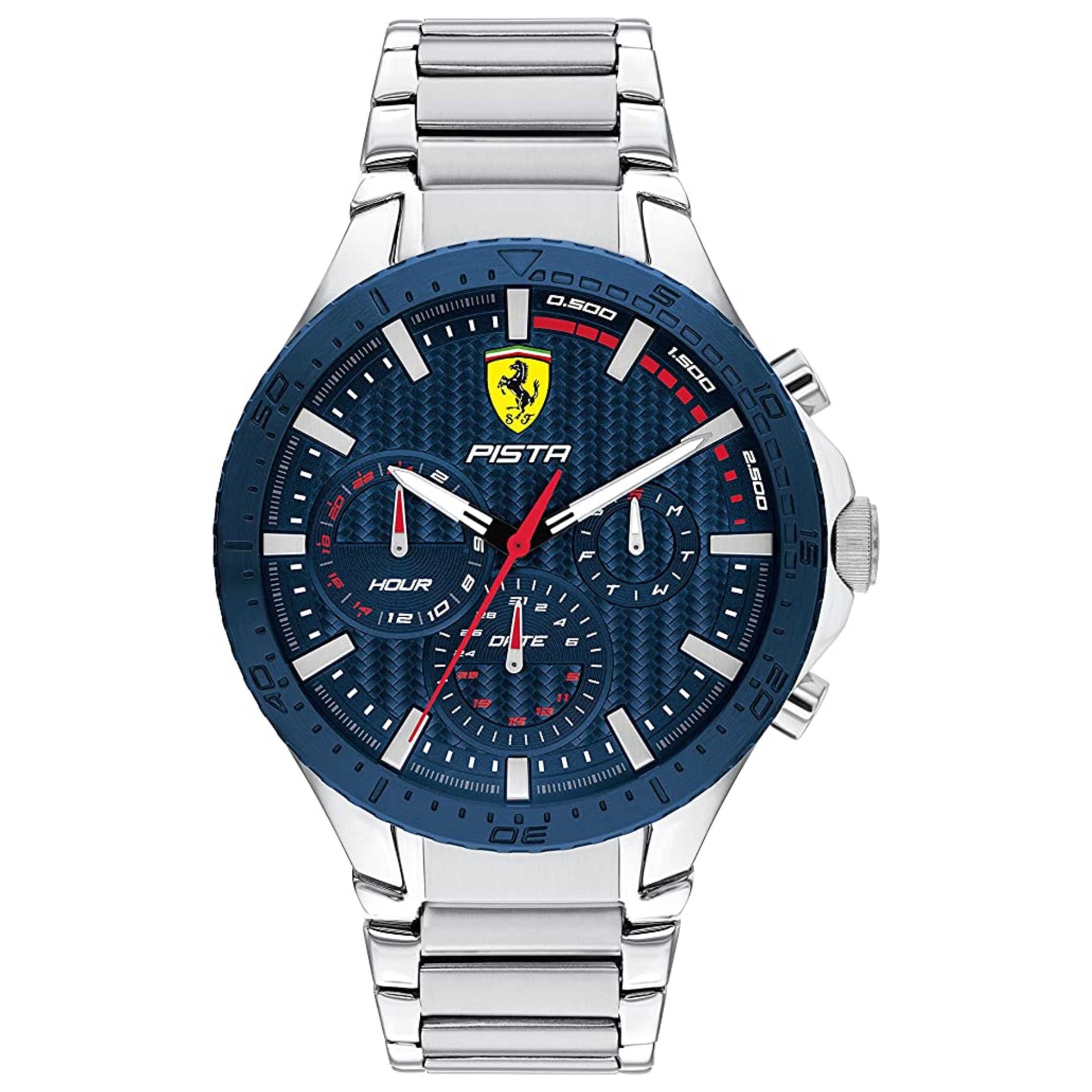 Front view of Scuderia Ferrari Pista Dual Track Men's Quartz Watch 0830855