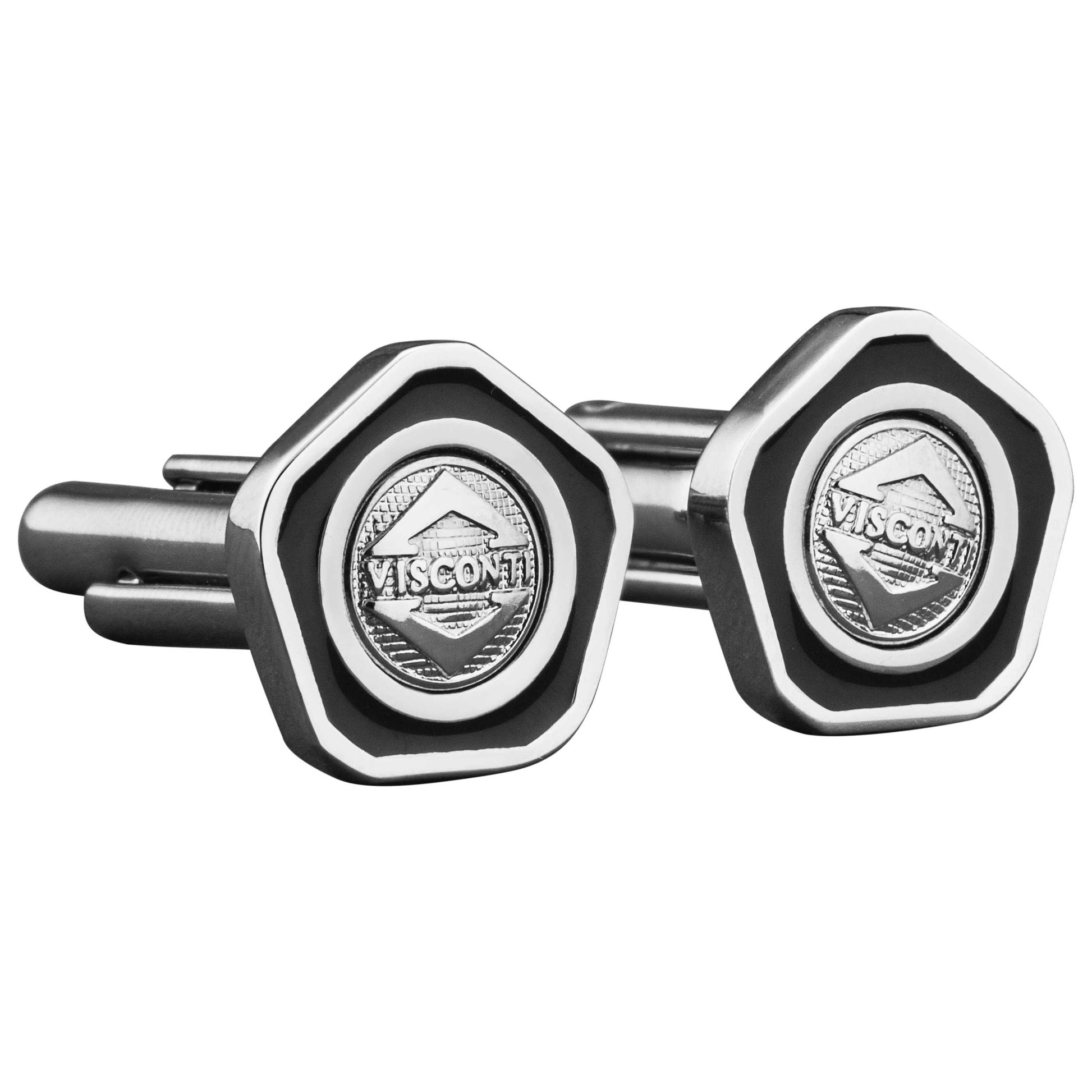 Front view of Visconti Divina Proporzione Men's Cufflink 0980CDP002A