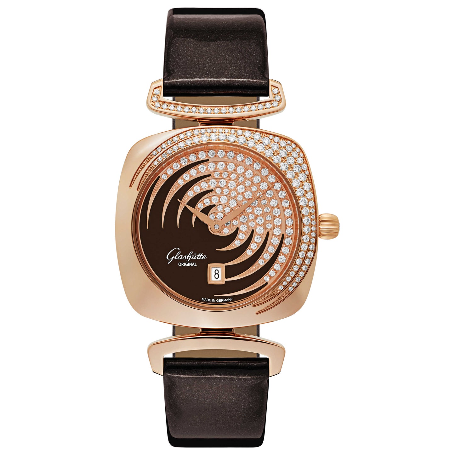 Front view of Glashutte Pavonina Women's Quartz Watch 1-03-01-04-15-01