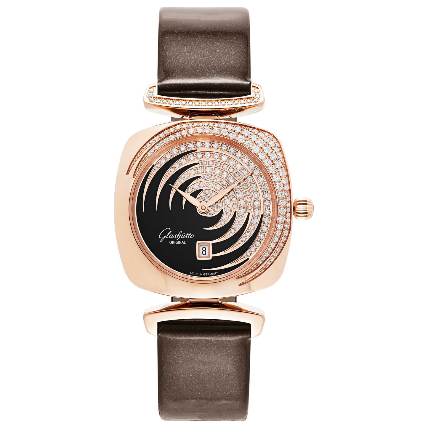 Front view of Glashutte Pavonina Women's Quartz Watch 1-03-01-04-15-35