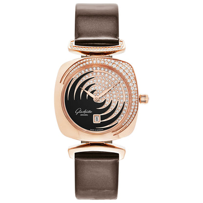 Front view of Glashutte Pavonina Women's Quartz Watch 1-03-01-04-15-35