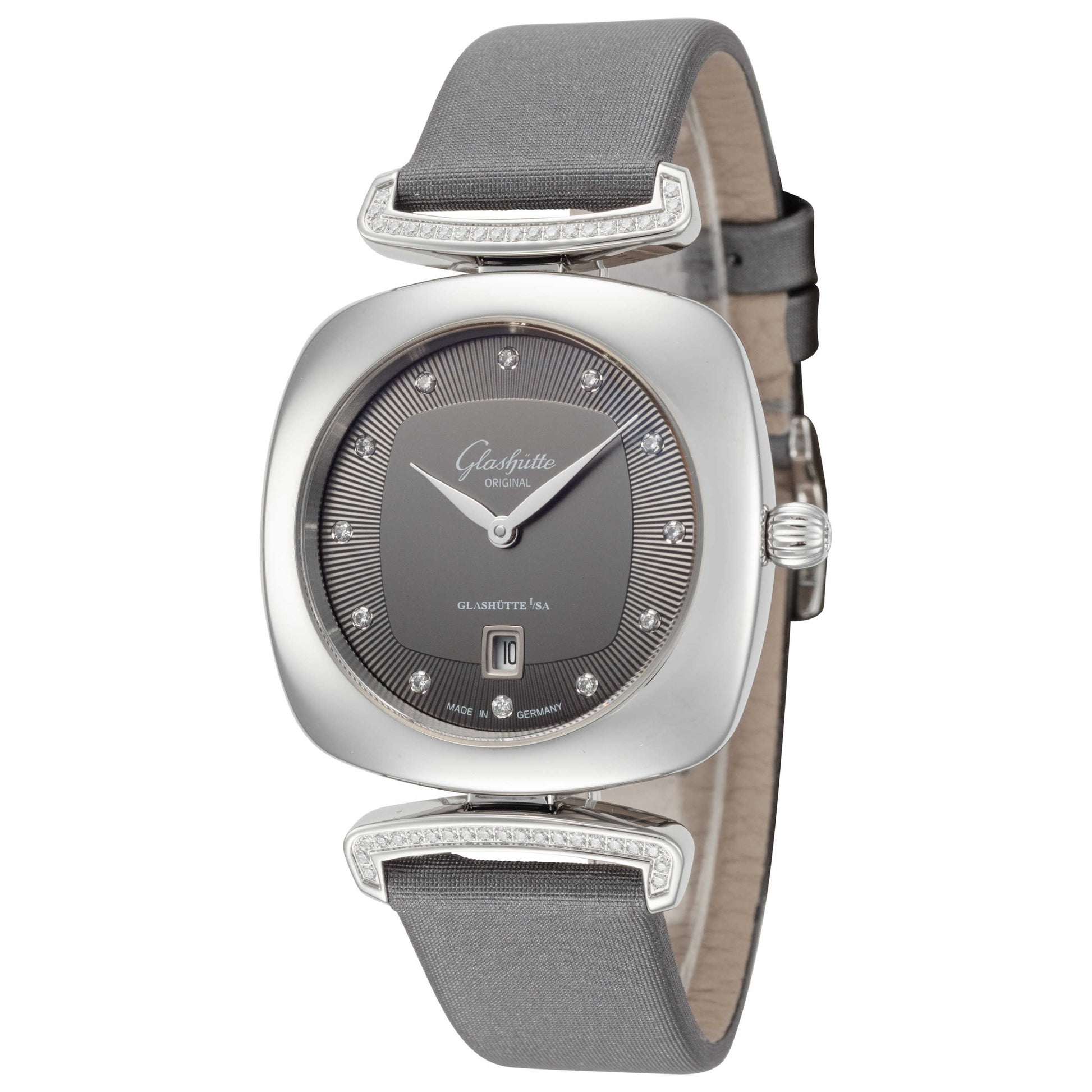 Front view of Glashutte Pavonina Women's Quartz Watch 1-03-01-06-12-02