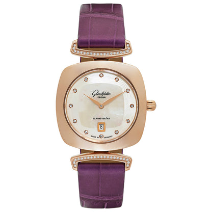 Front view of Glashutte Pavonina Women's Quartz Watch 1-03-01-08-05-02