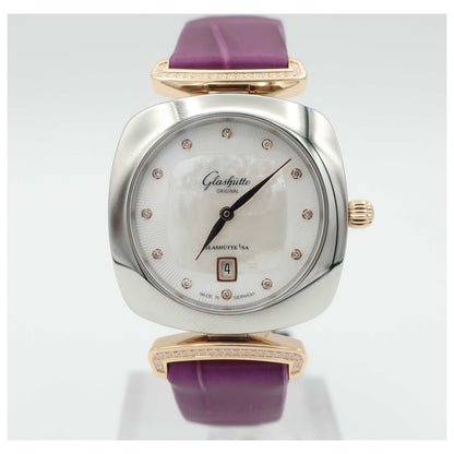 Front view of Glashutte Pavonina Women's Quartz Watch 1-03-01-08-16-34-SD