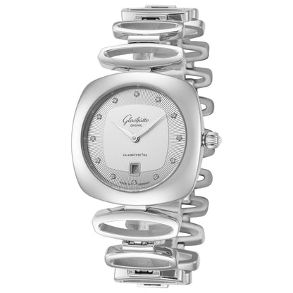 Front view of Glashutte Pavonina Women's Quartz Watch 1-03-01-10-12-14