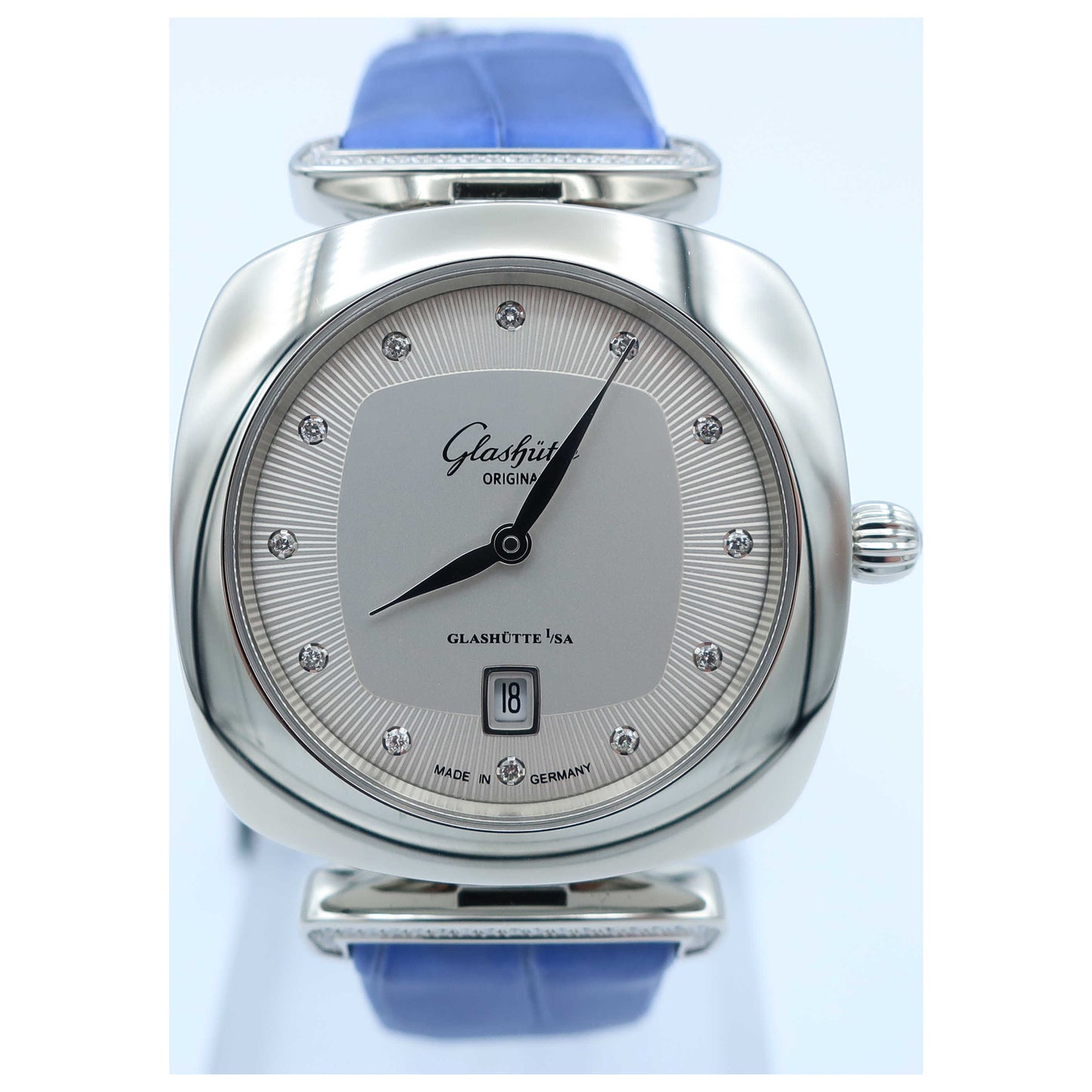 Front view of Glashutte Pavonina Women's Quartz Watch 1-03-01-10-12-34-SD