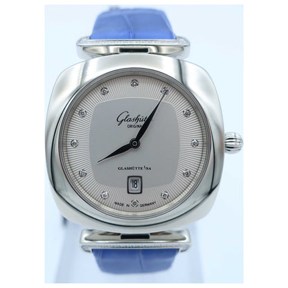 Front view of Glashutte Pavonina Women's Quartz Watch 1-03-01-10-12-34-SD