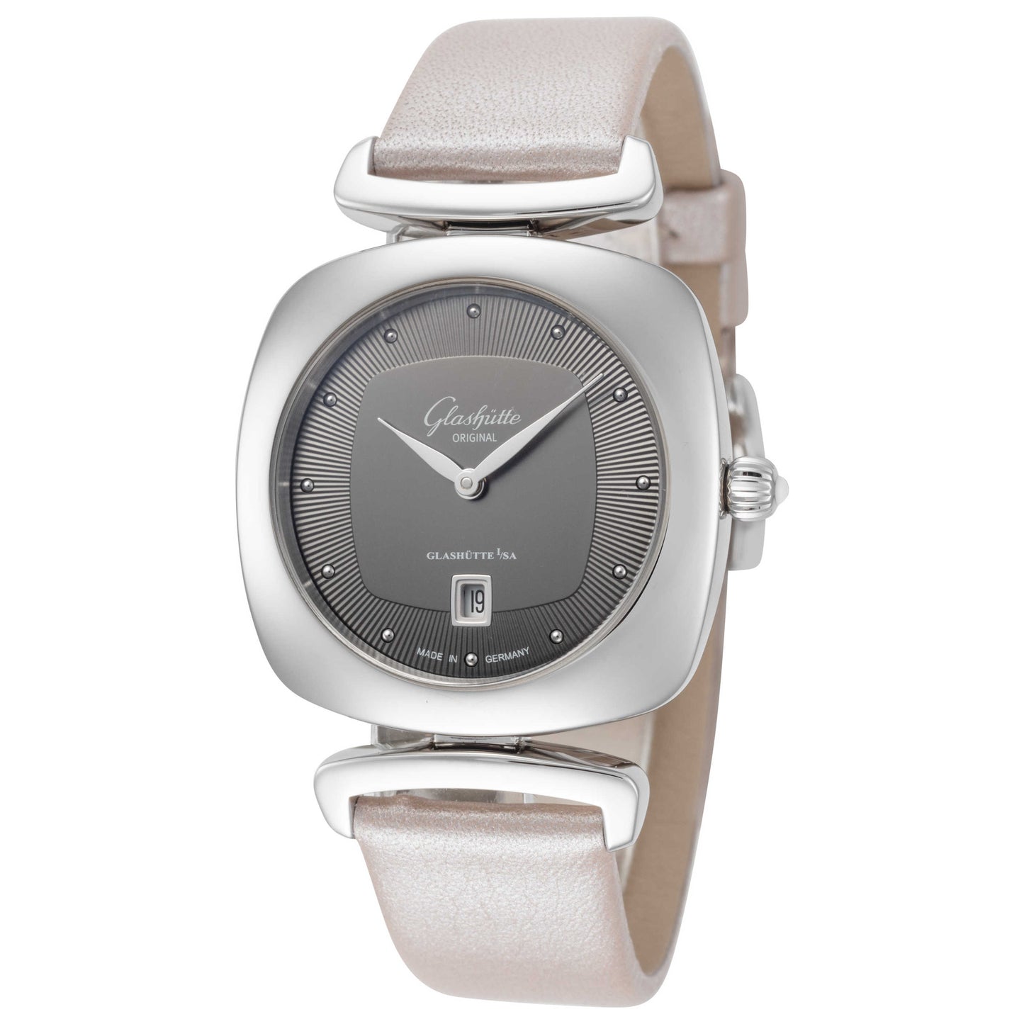 Front view of Glashutte Pavonina Women's Quartz Watch 1-03-01-14-02-04