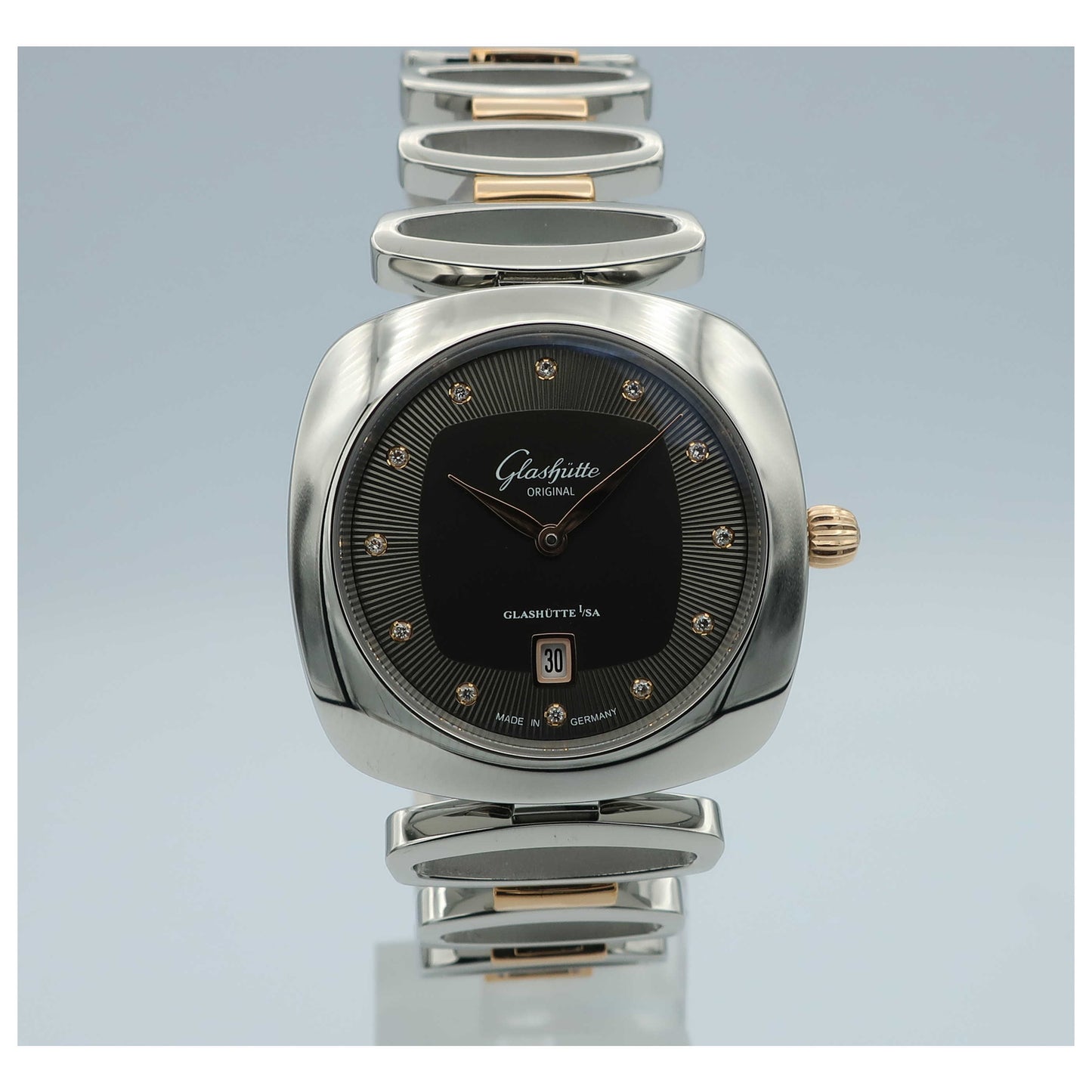 Front view of Glashutte Pavonina Women's Quartz Watch 1-03-01-25-06-14-SD