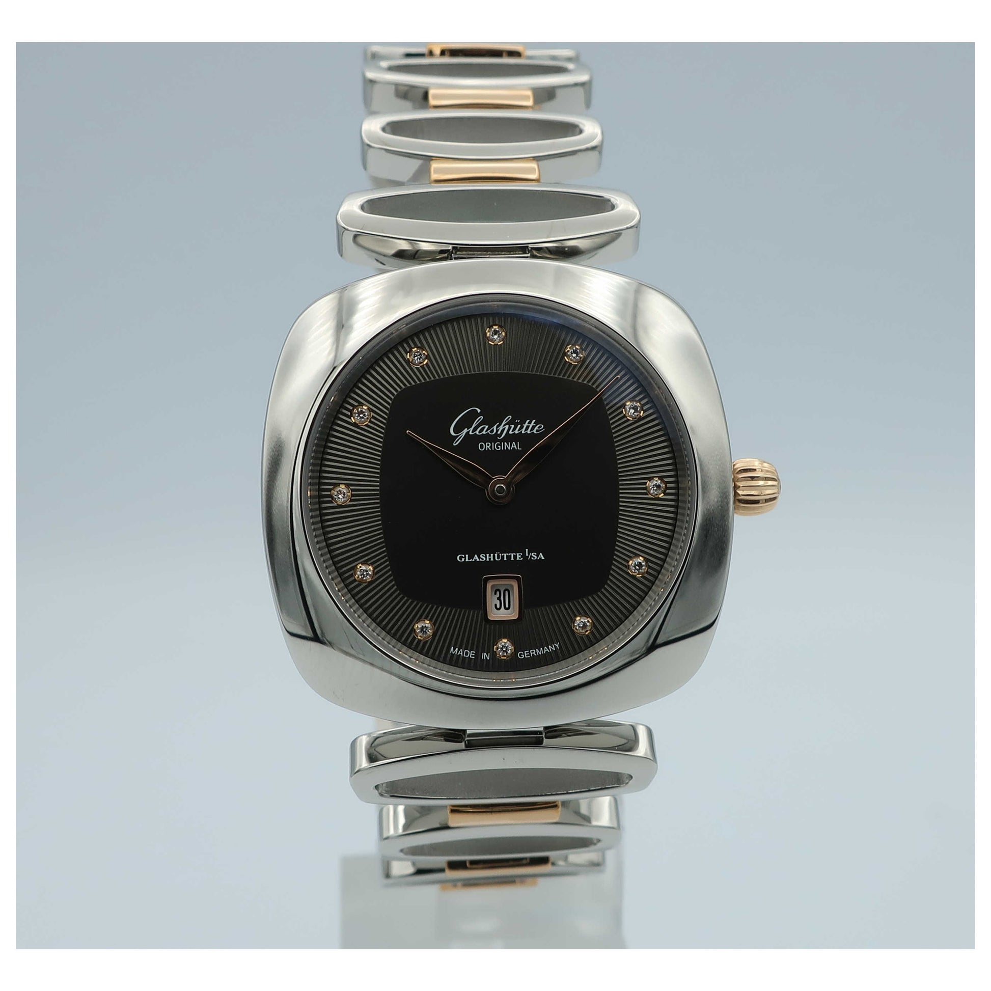 Front view of Glashutte Pavonina Women's Quartz Watch 1-03-01-25-06-14-SD