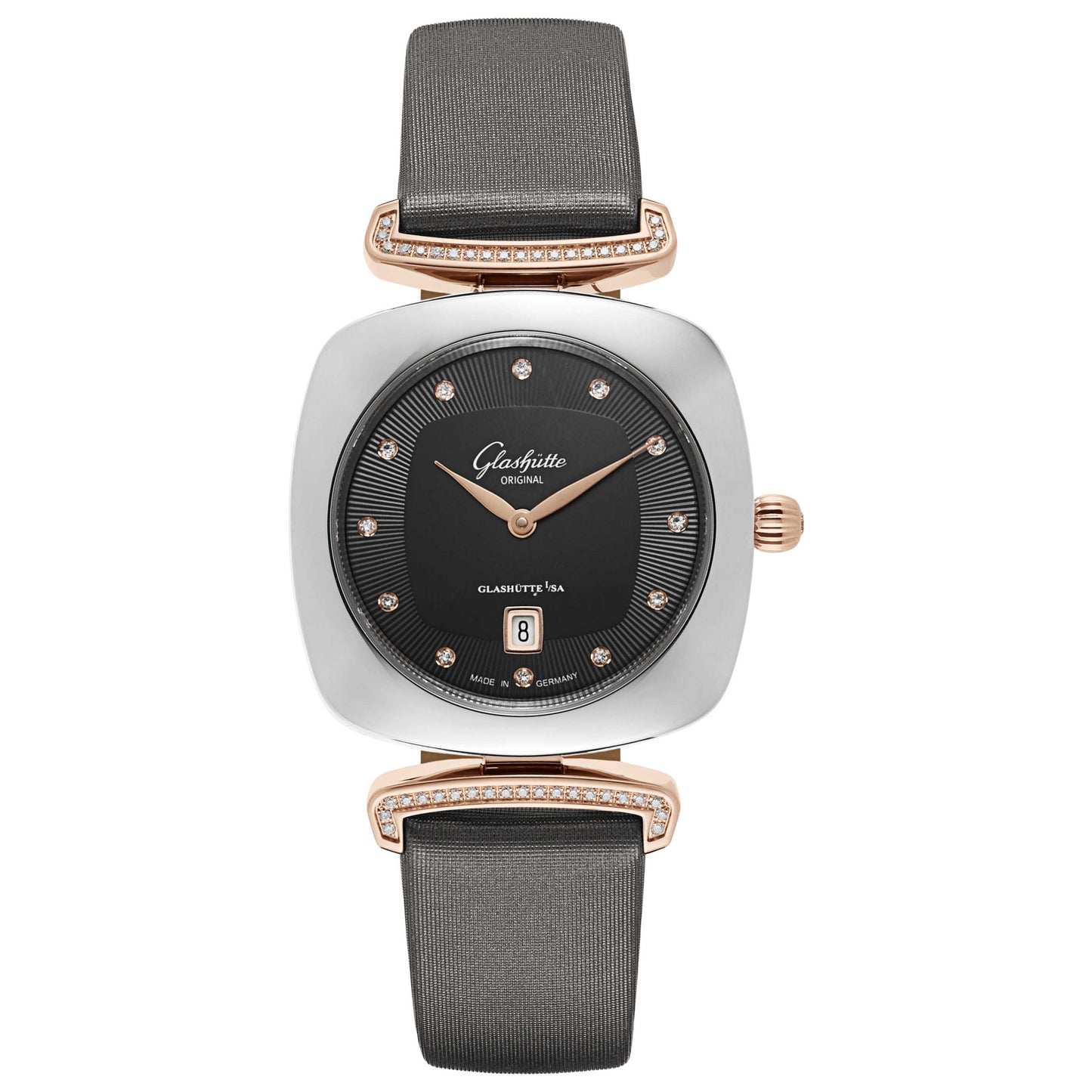 Front view of Glashutte Pavonina Women's Quartz Watch 1-03-01-25-16-34