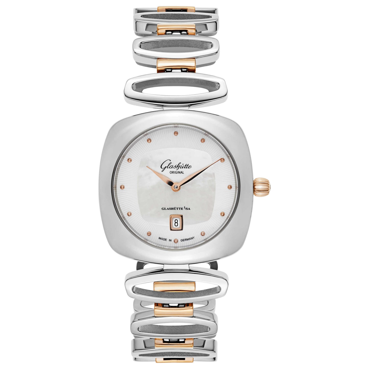 Front view of Glashutte Pavonina Women's Quartz Watch 1-03-01-26-06-14