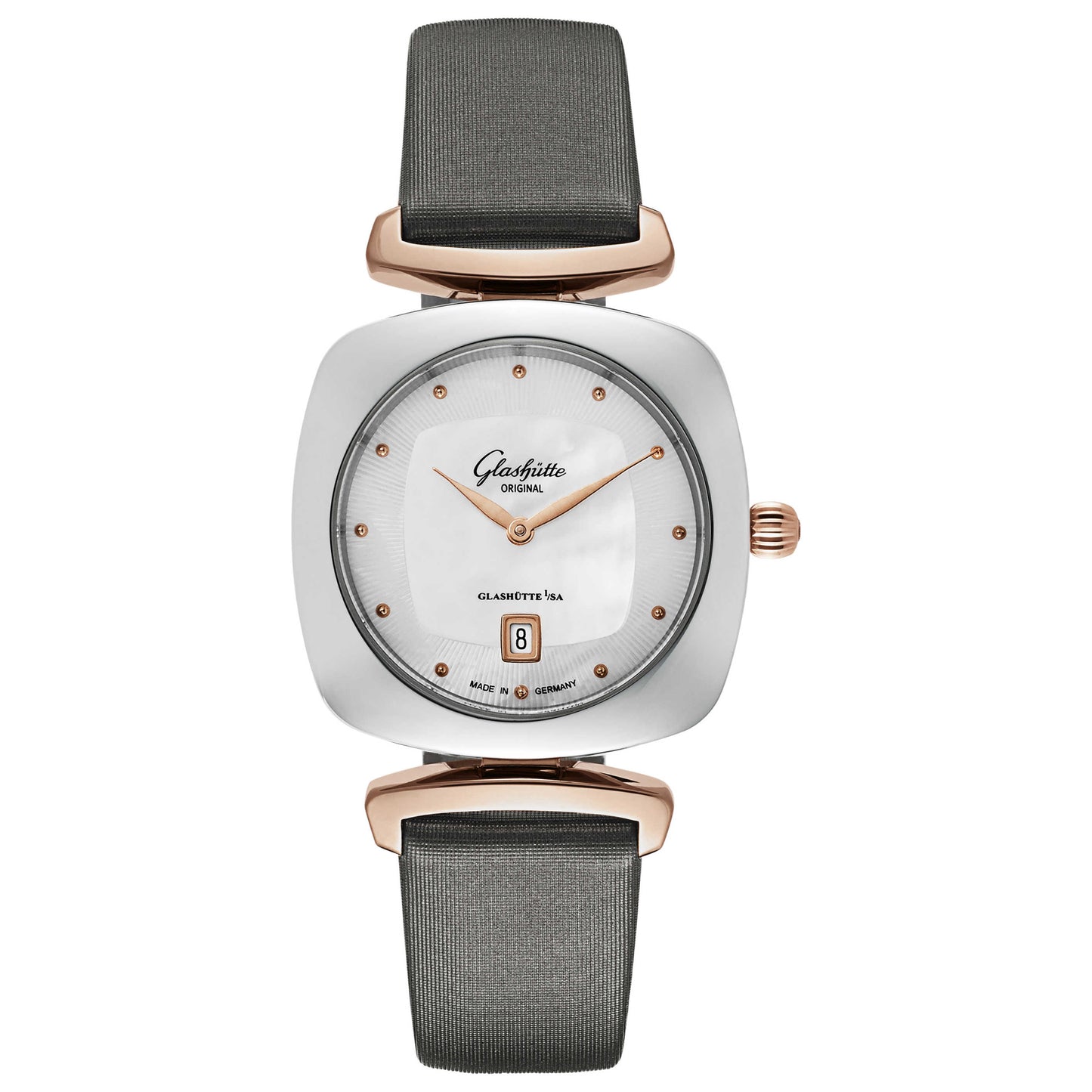 Front view of Glashutte Pavonina Women's Quartz Watch 1-03-01-26-06-34