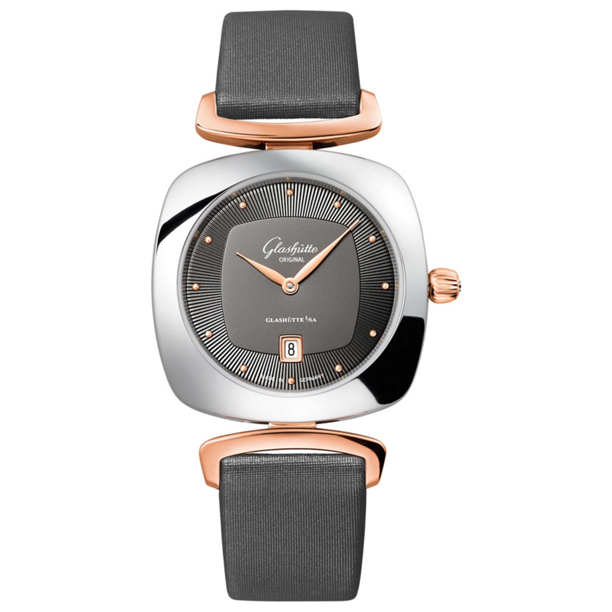 Front view of Glashutte Pavonina Women's Quartz Watch 1-03-01-27-06-04