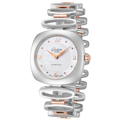 Front view of Glashutte Pavonina Women's Quartz Watch 1-03-01-27-06-14