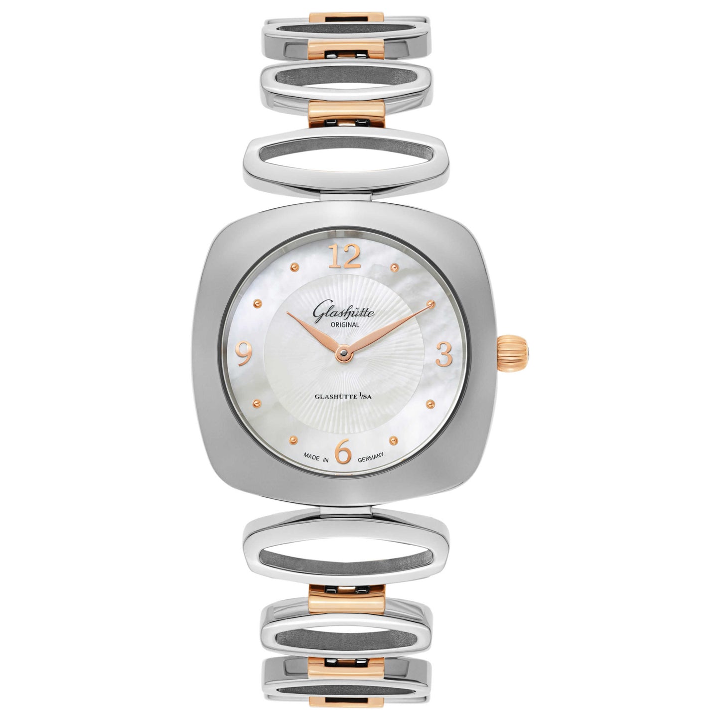 Front view of Glashutte Pavonina Women's Quartz Watch 1-03-02-03-06-14